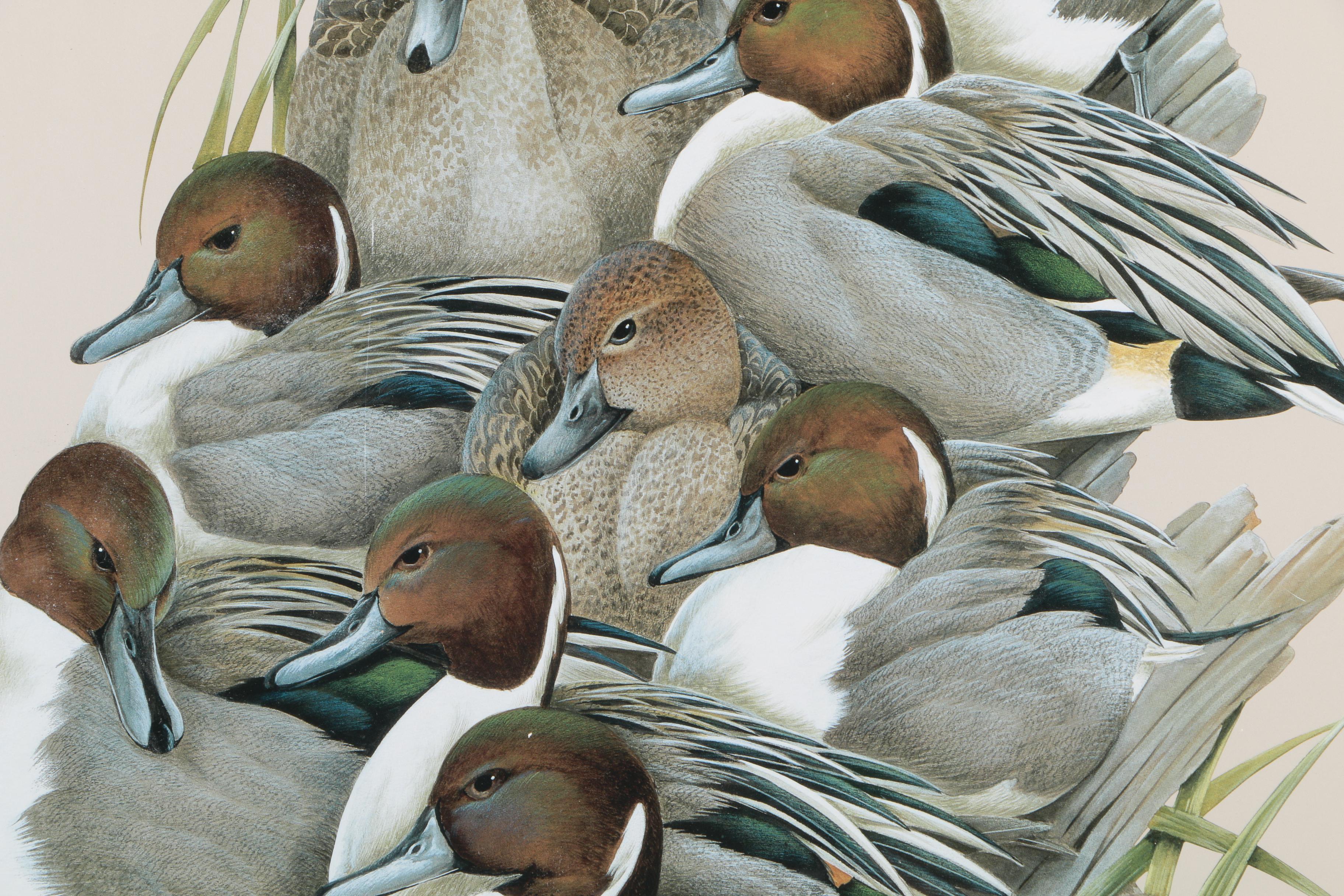 Offset Lithographs After Art LaMay Including 1999 Waterfowl Festival Poster "Ten Pins"