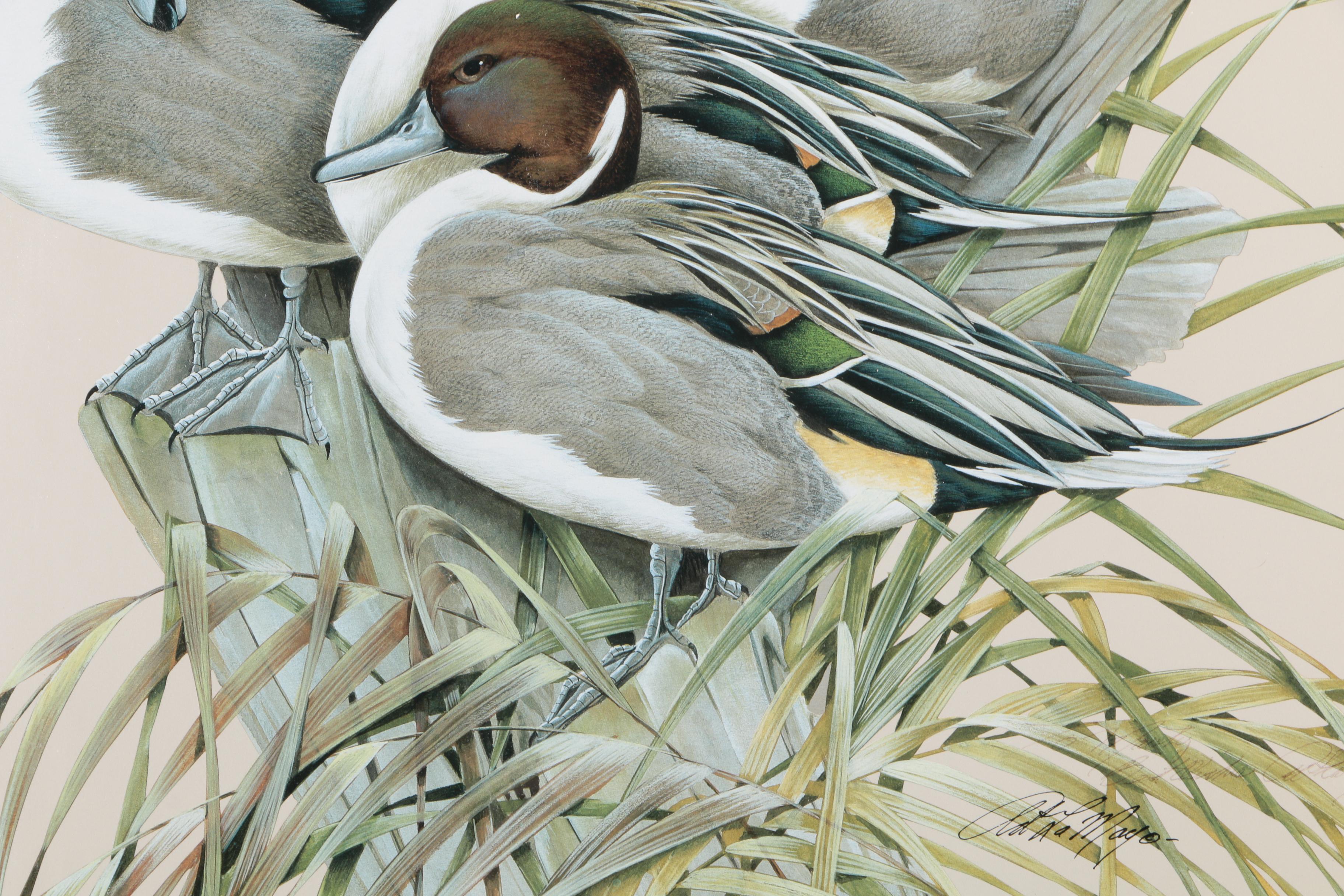 Offset Lithographs After Art LaMay Including 1999 Waterfowl Festival Poster "Ten Pins"