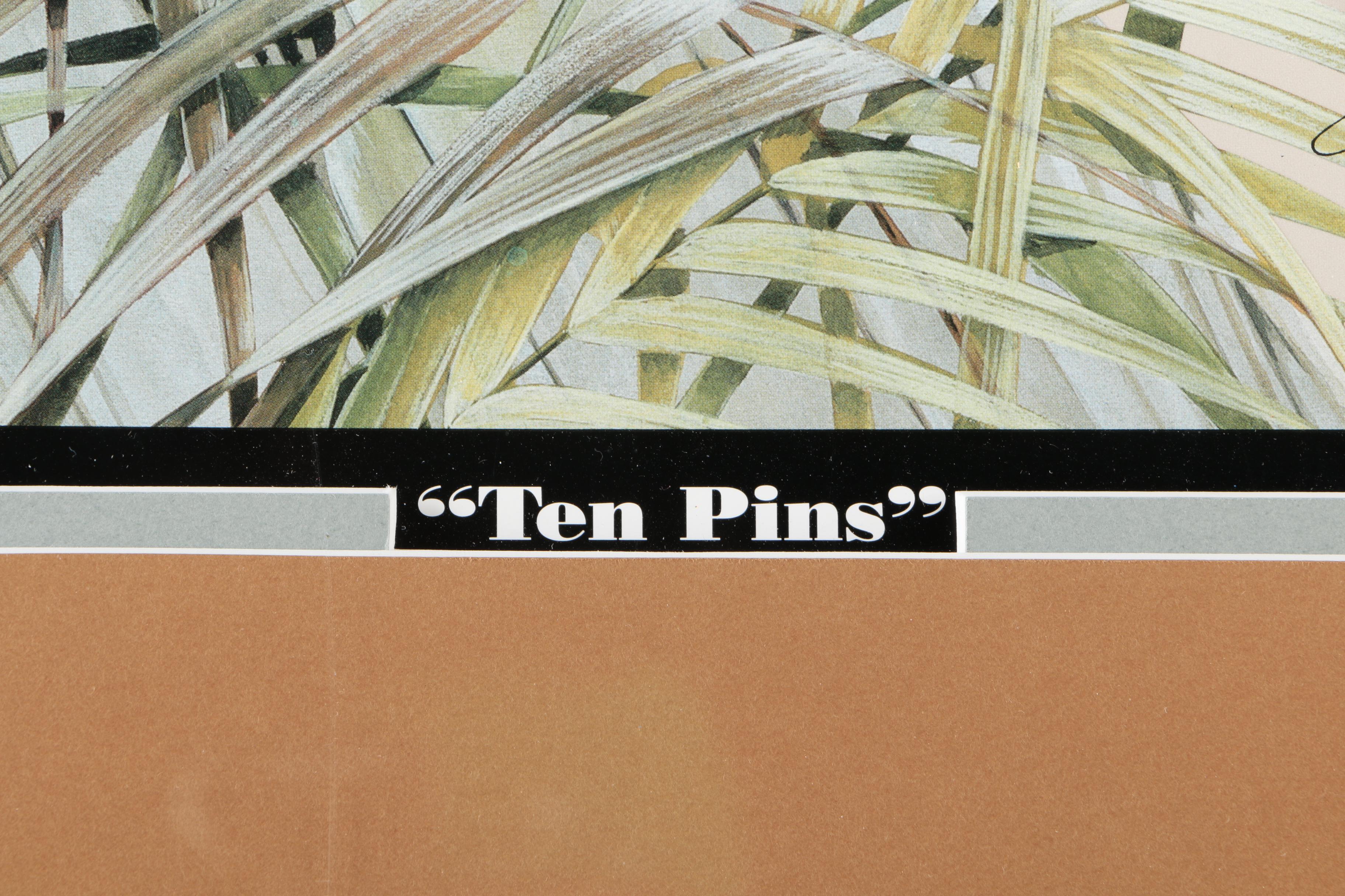 Offset Lithographs After Art LaMay Including 1999 Waterfowl Festival Poster "Ten Pins"