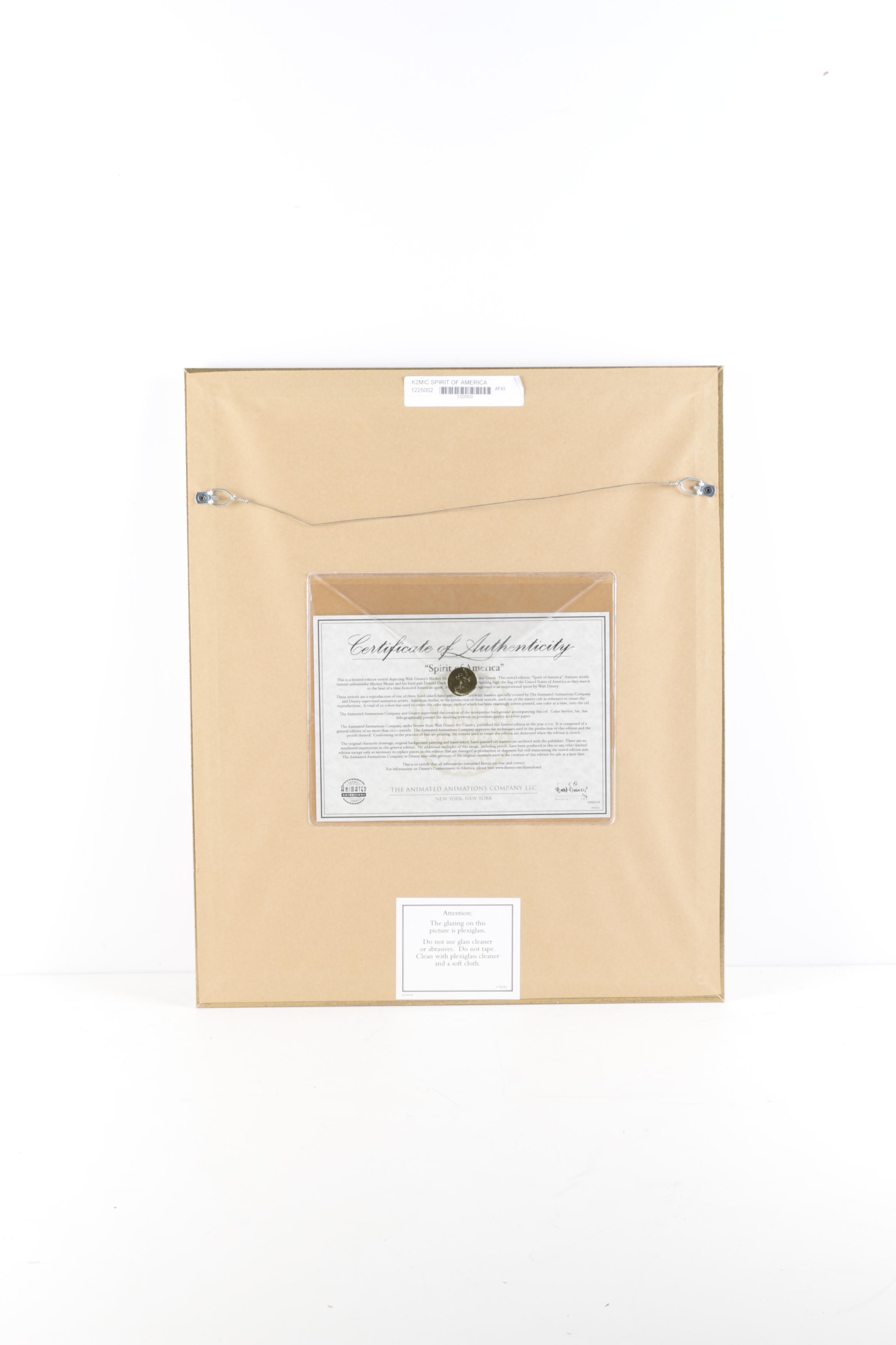 Walt Disney 2002 Limited Edition Sericel "Spirit of America"