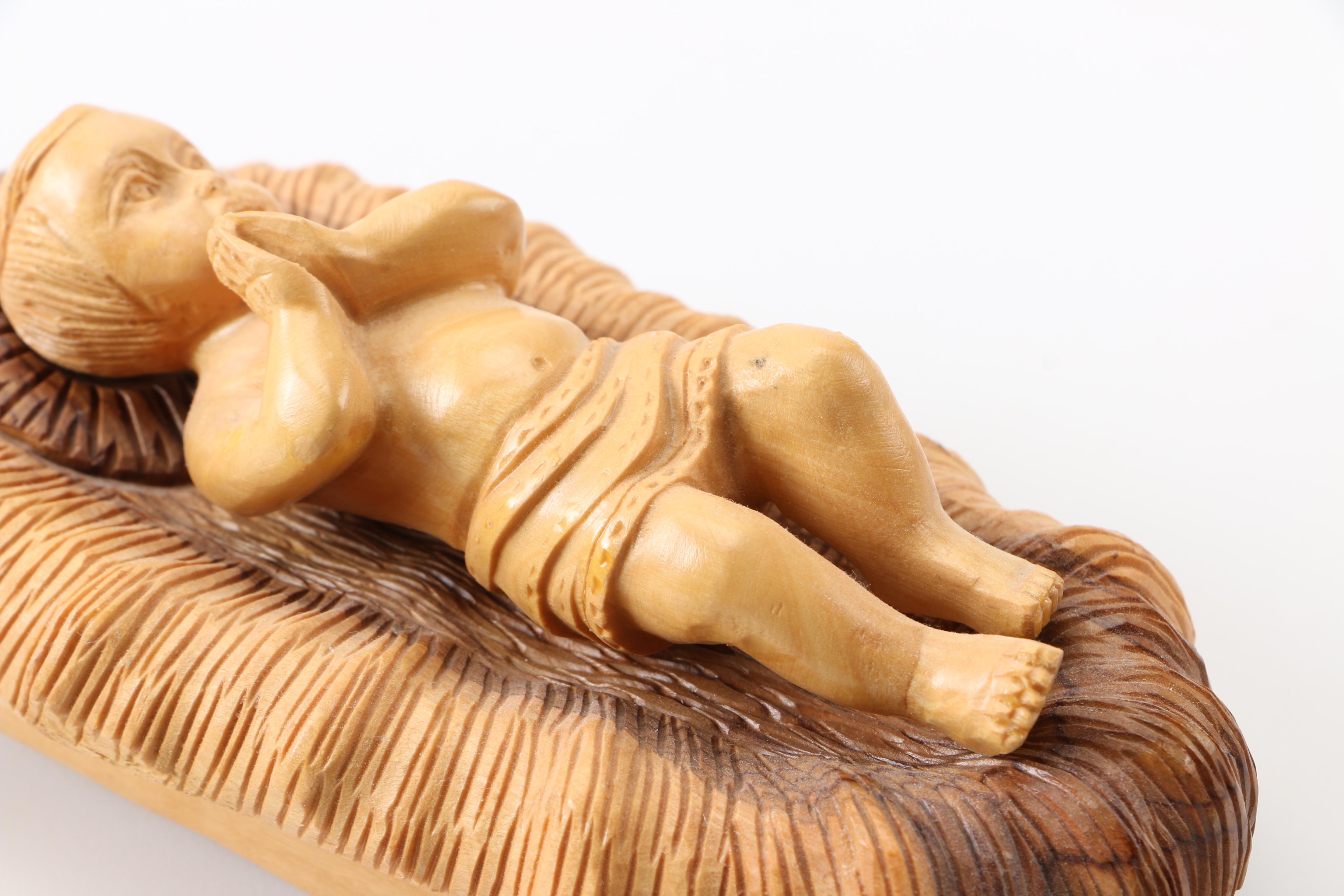 Carved Wood Nativity figurines