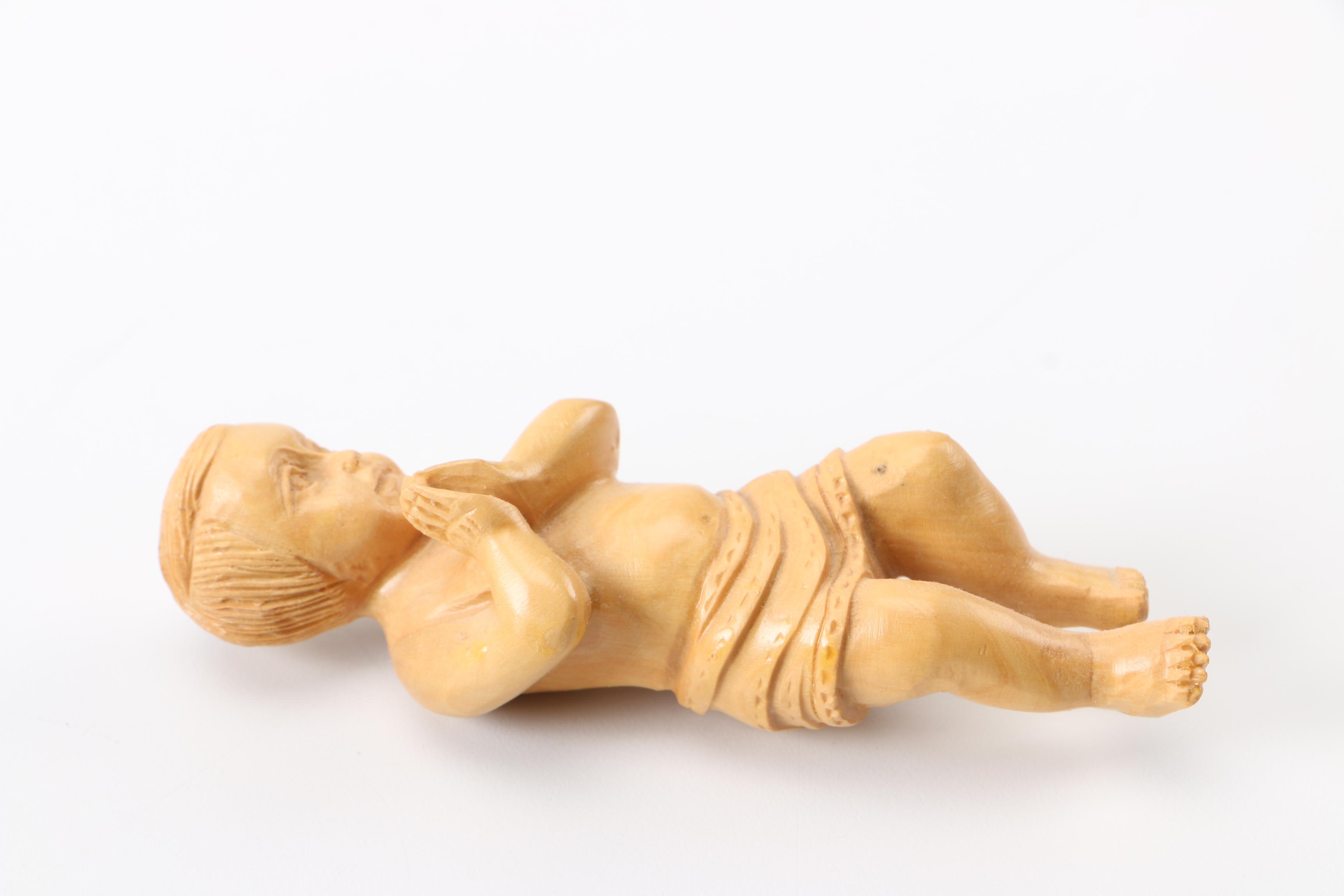 Carved Wood Nativity figurines