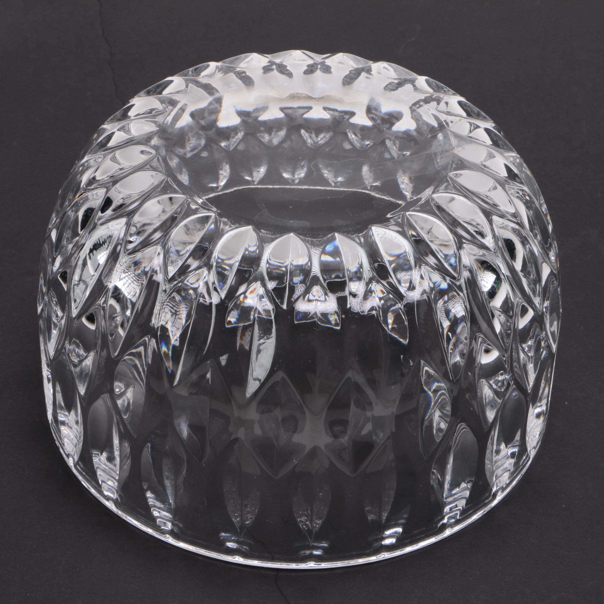 Assortment of Colorless Crystal Bowls