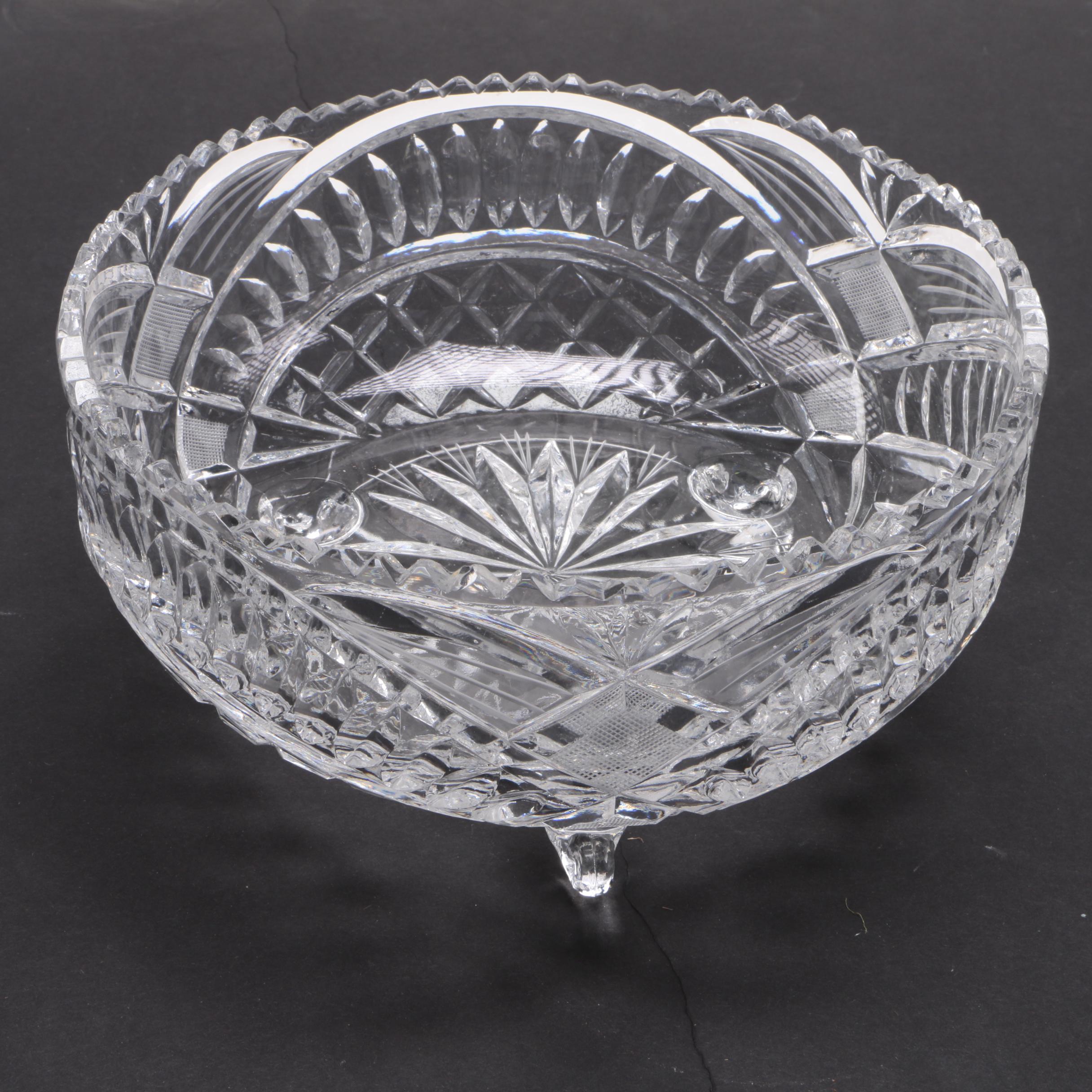 Assortment of Colorless Crystal Bowls