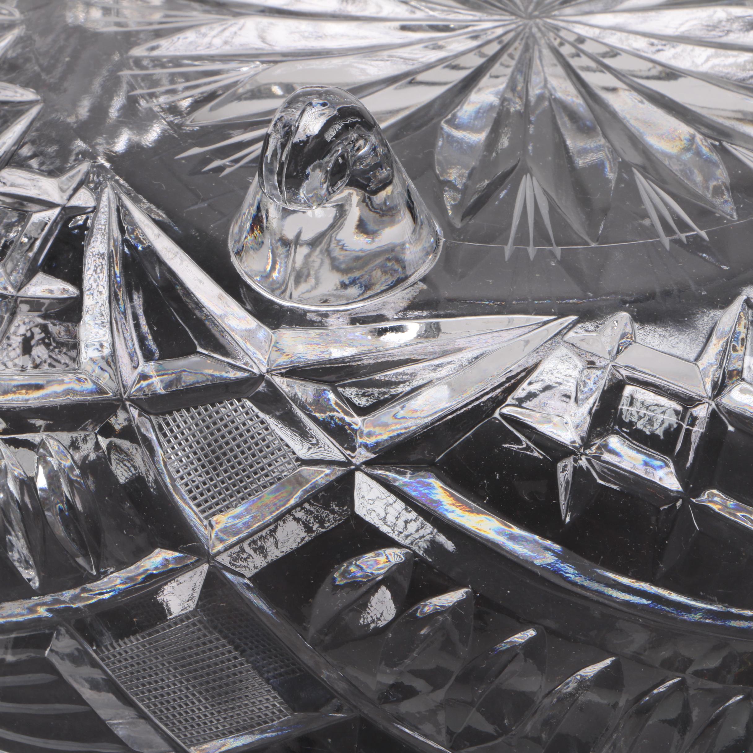 Assortment of Colorless Crystal Bowls