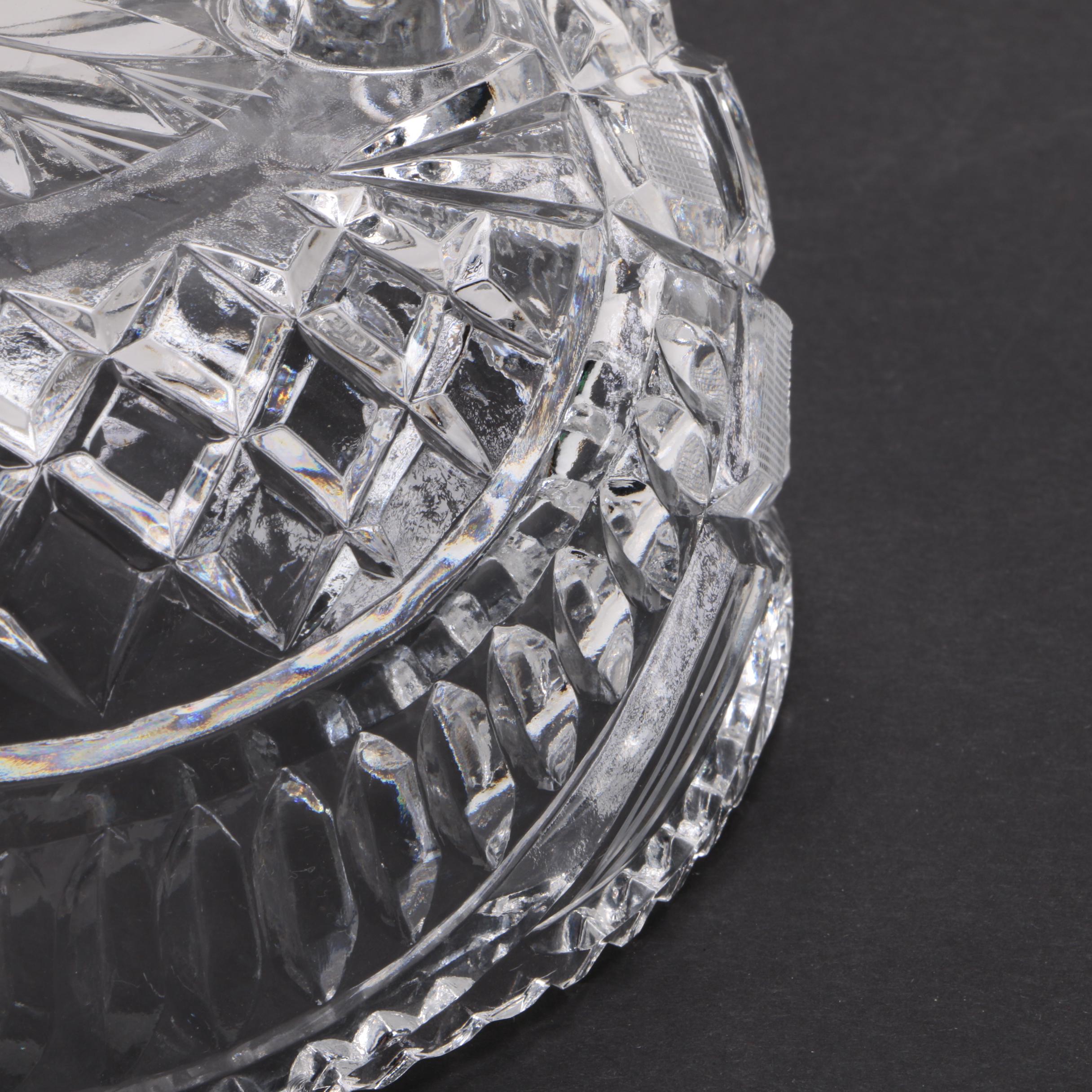 Assortment of Colorless Crystal Bowls