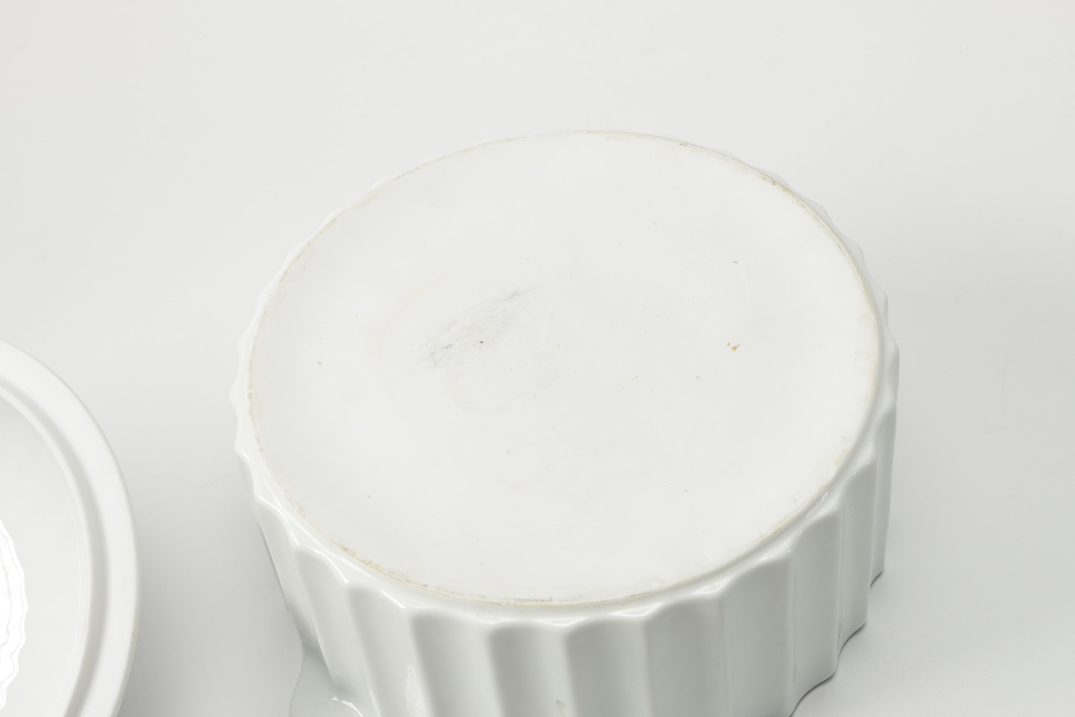 White Lidded Casserole Dishes