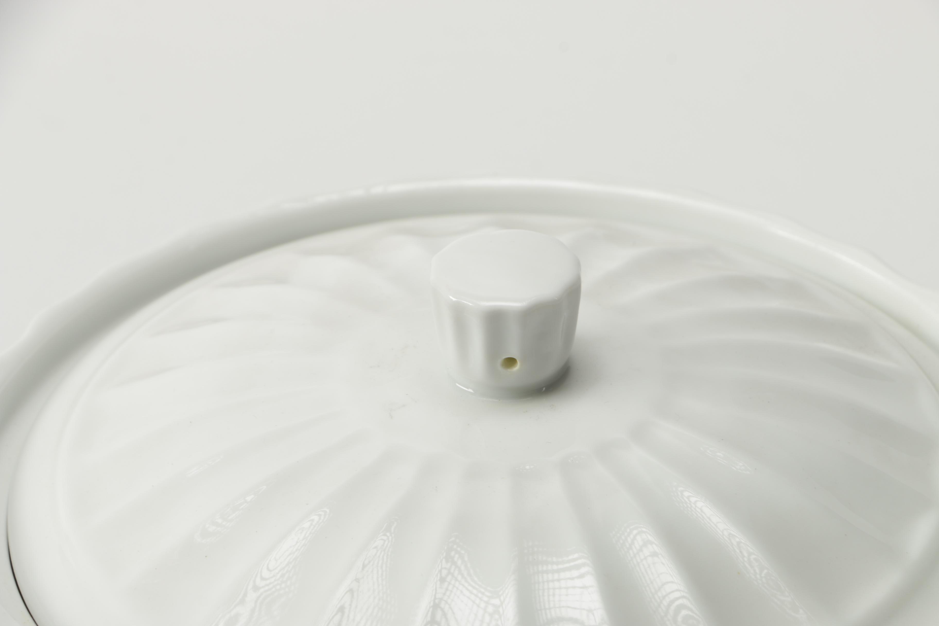 White Lidded Casserole Dishes