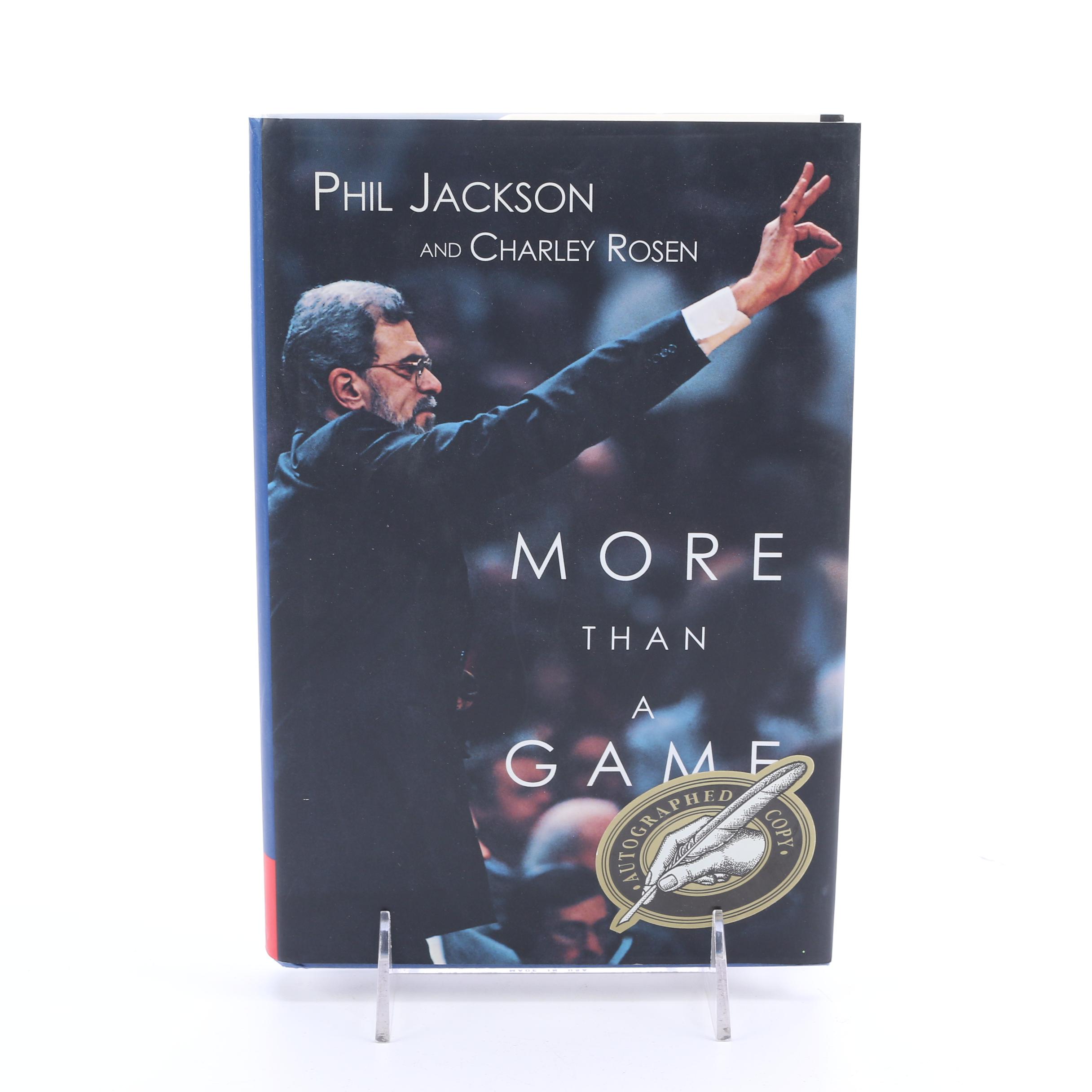Phil Jackson Autographed First Edition of "More Than a Game"