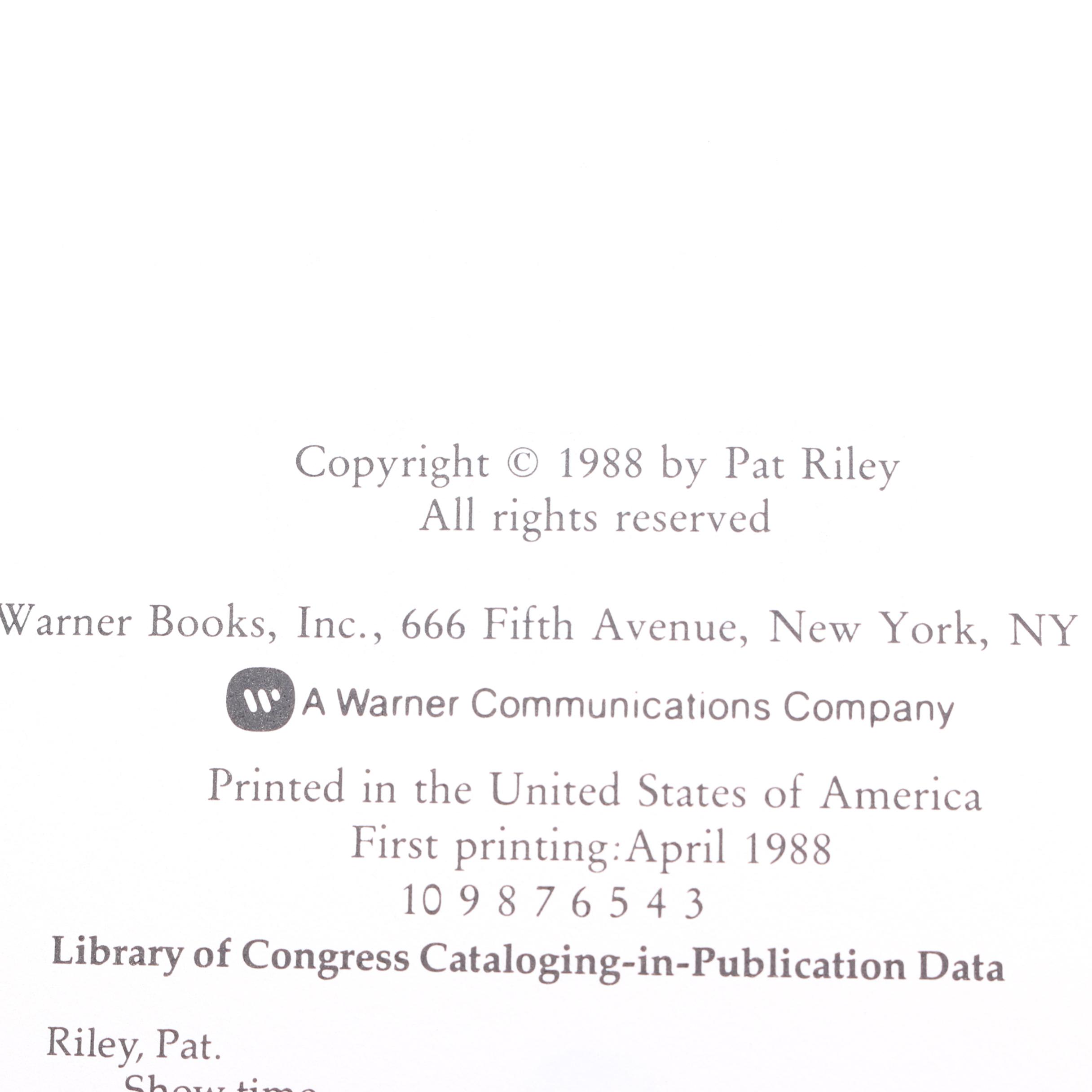 "Showtime" Written and Signed by NBA Coach Pat Riley