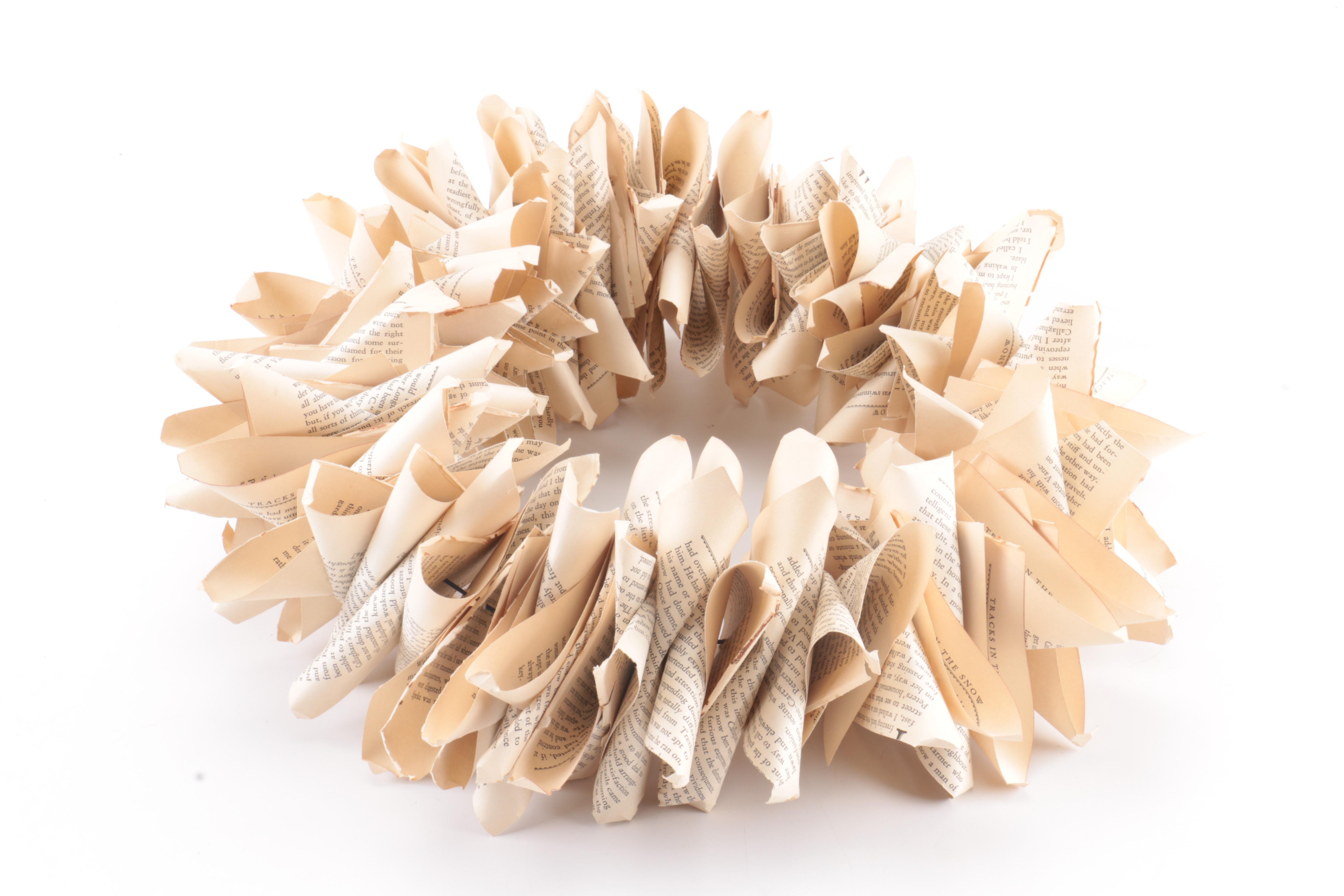 Votive Candle Centerpiece and Paper Wreath