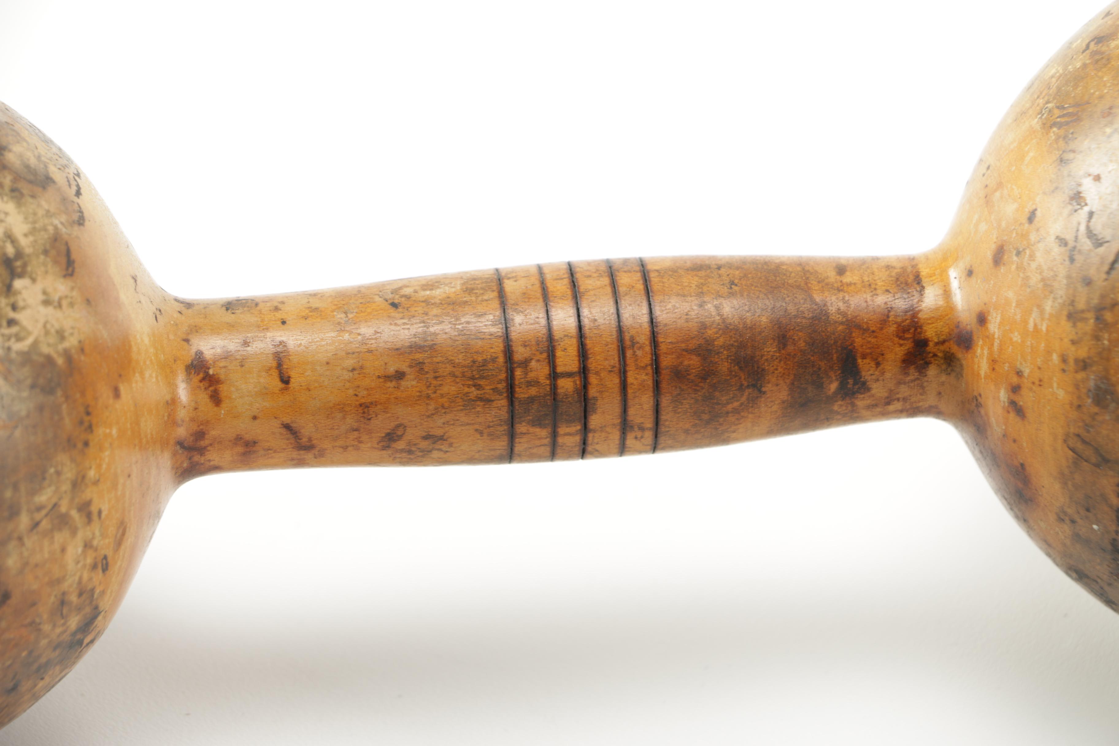 Antique Spalding Wooden Dumbbell