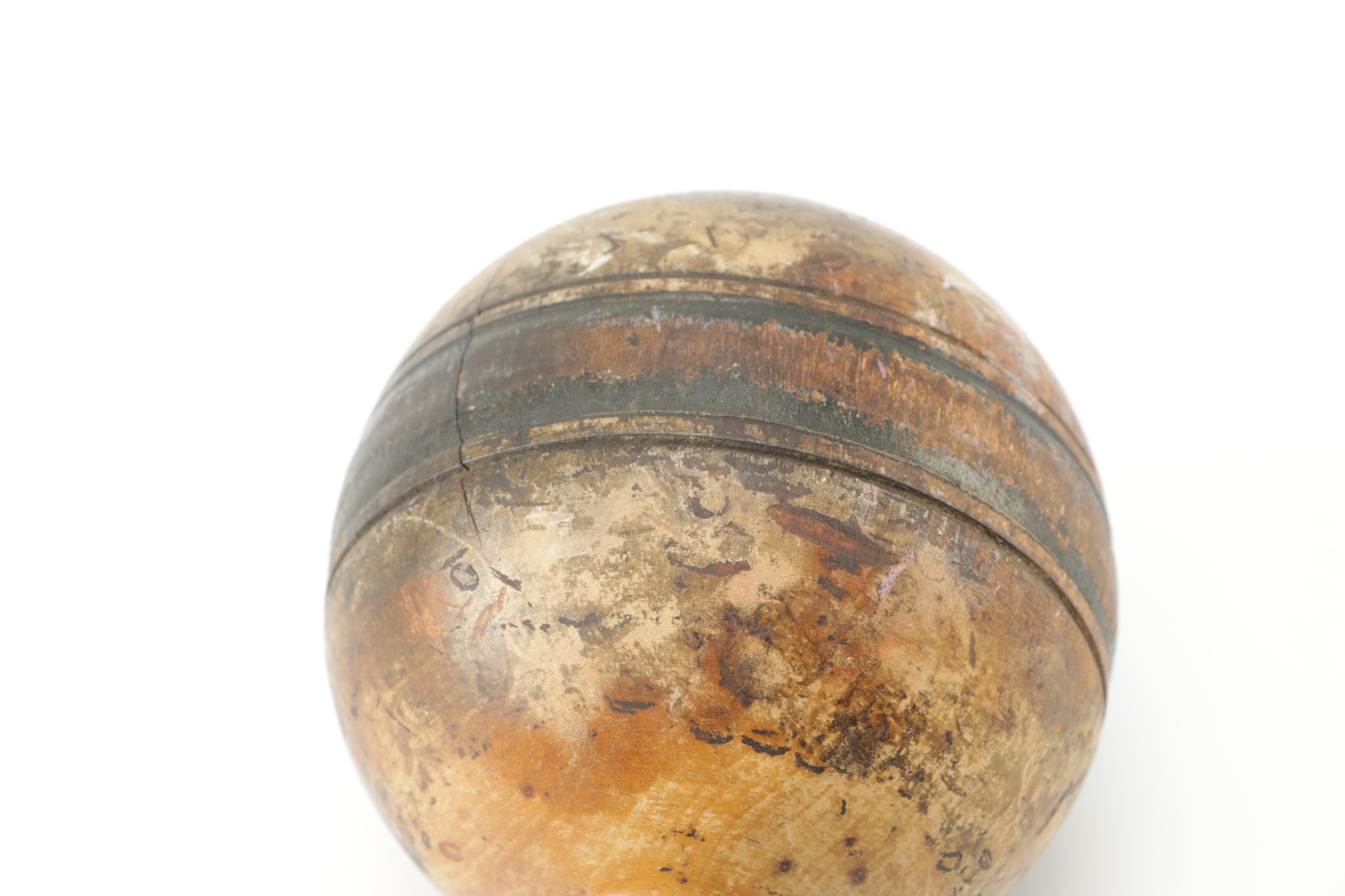 Antique Spalding Wooden Dumbbell