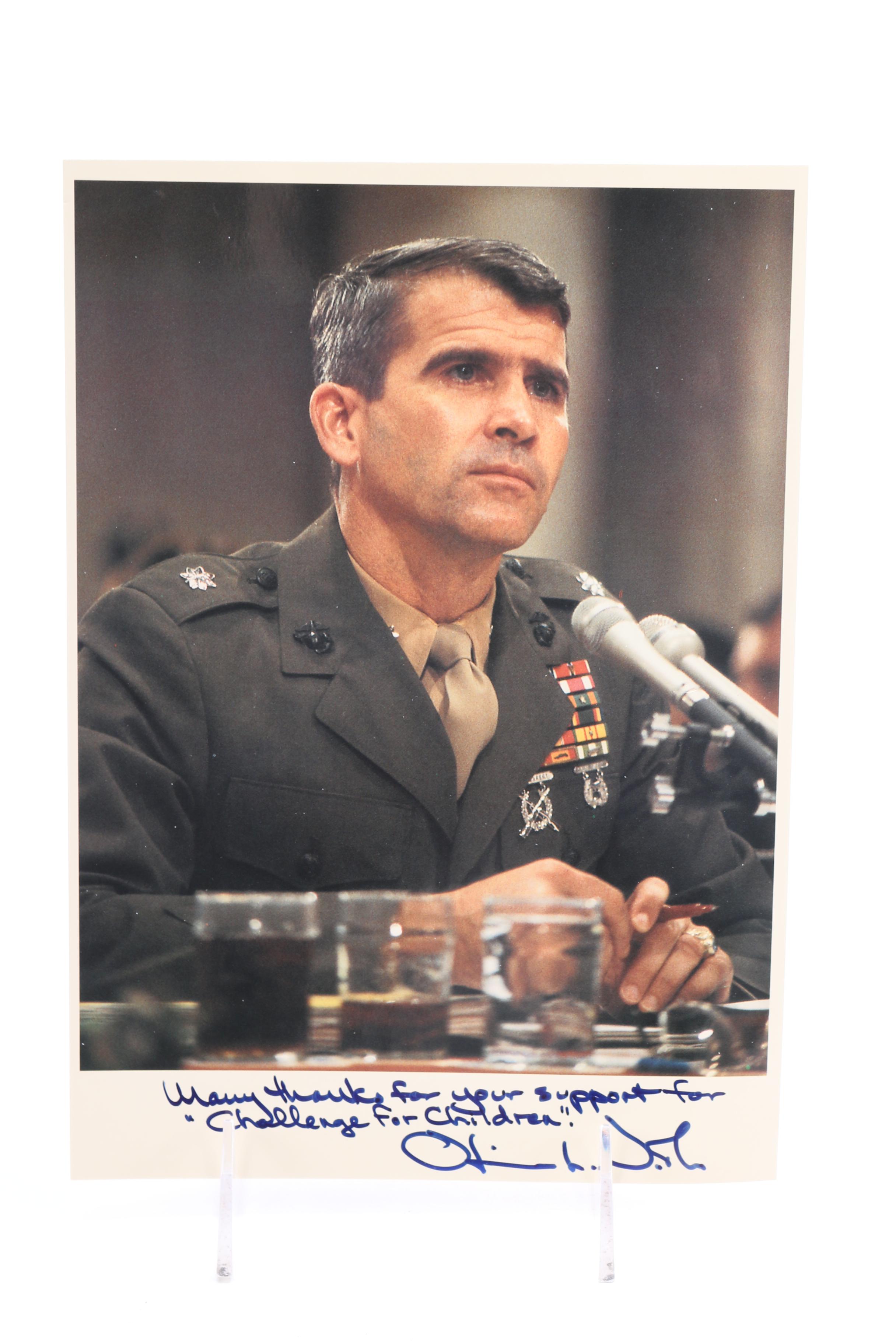 Autographed Photograph of Oliver North