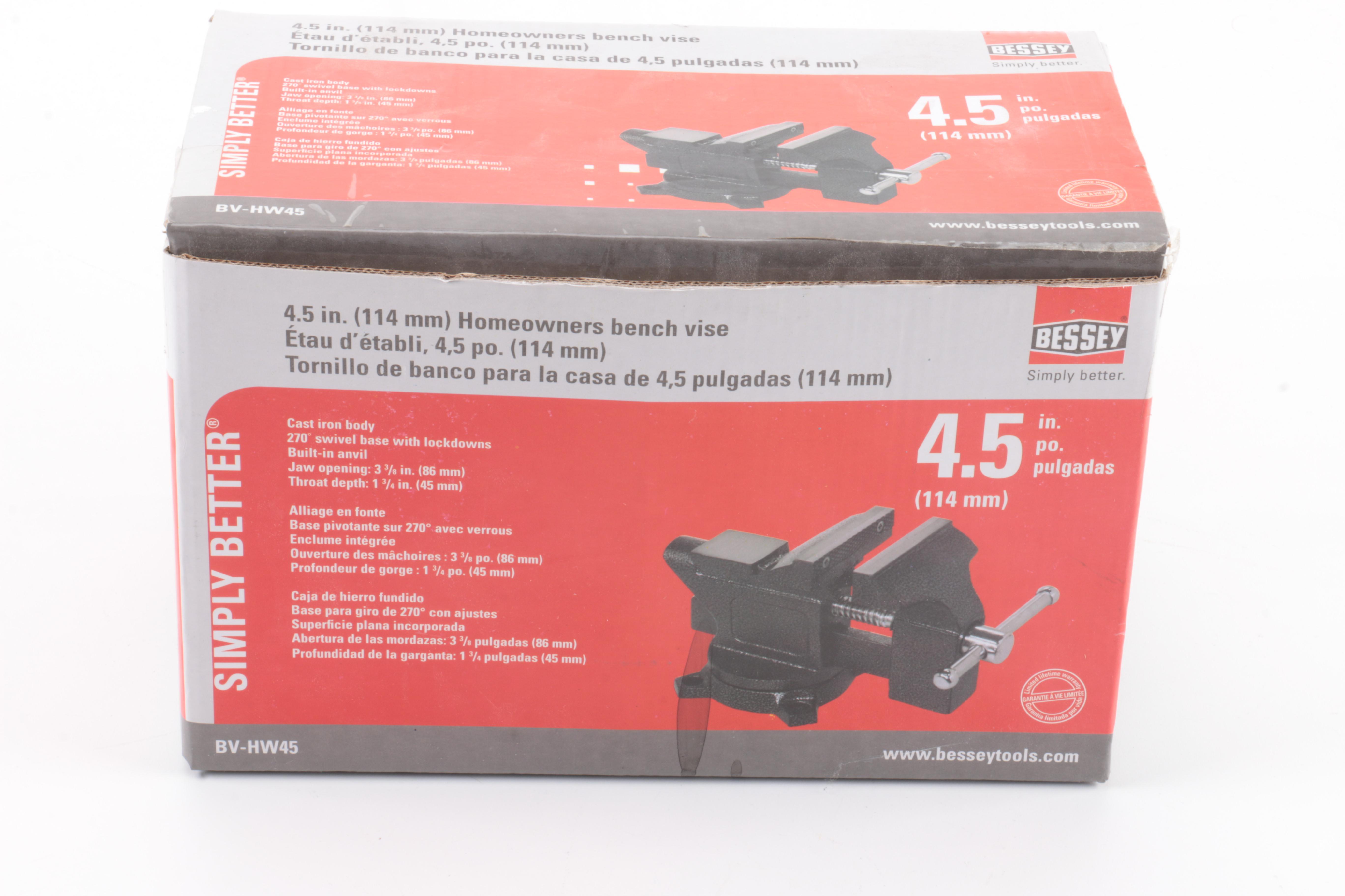 Bessey Simply Better 4.5" Cast Iron Bench Vise