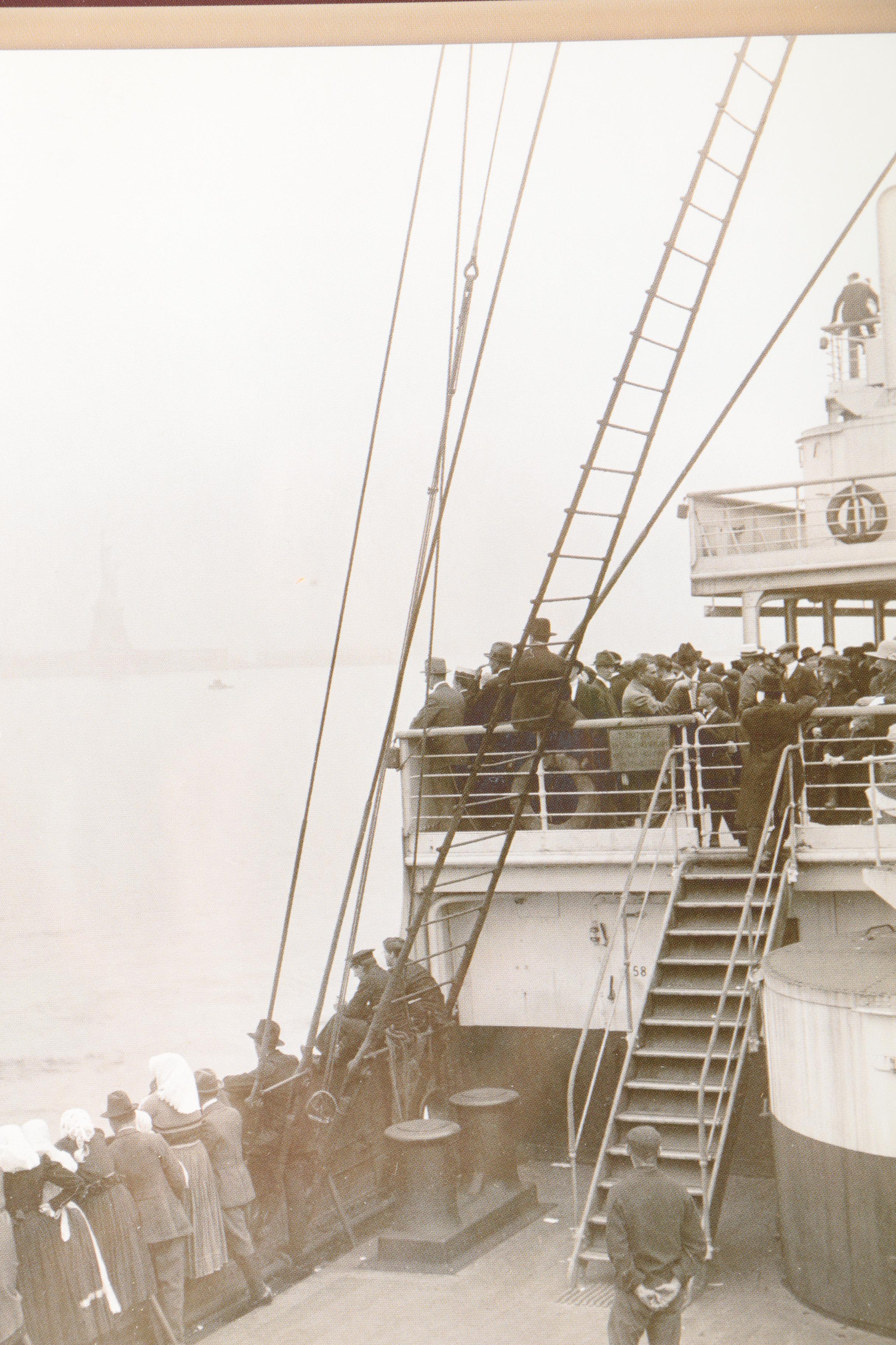 Offset Lithograph With Postage Stamps "The Great Voyage: Immigration to America"