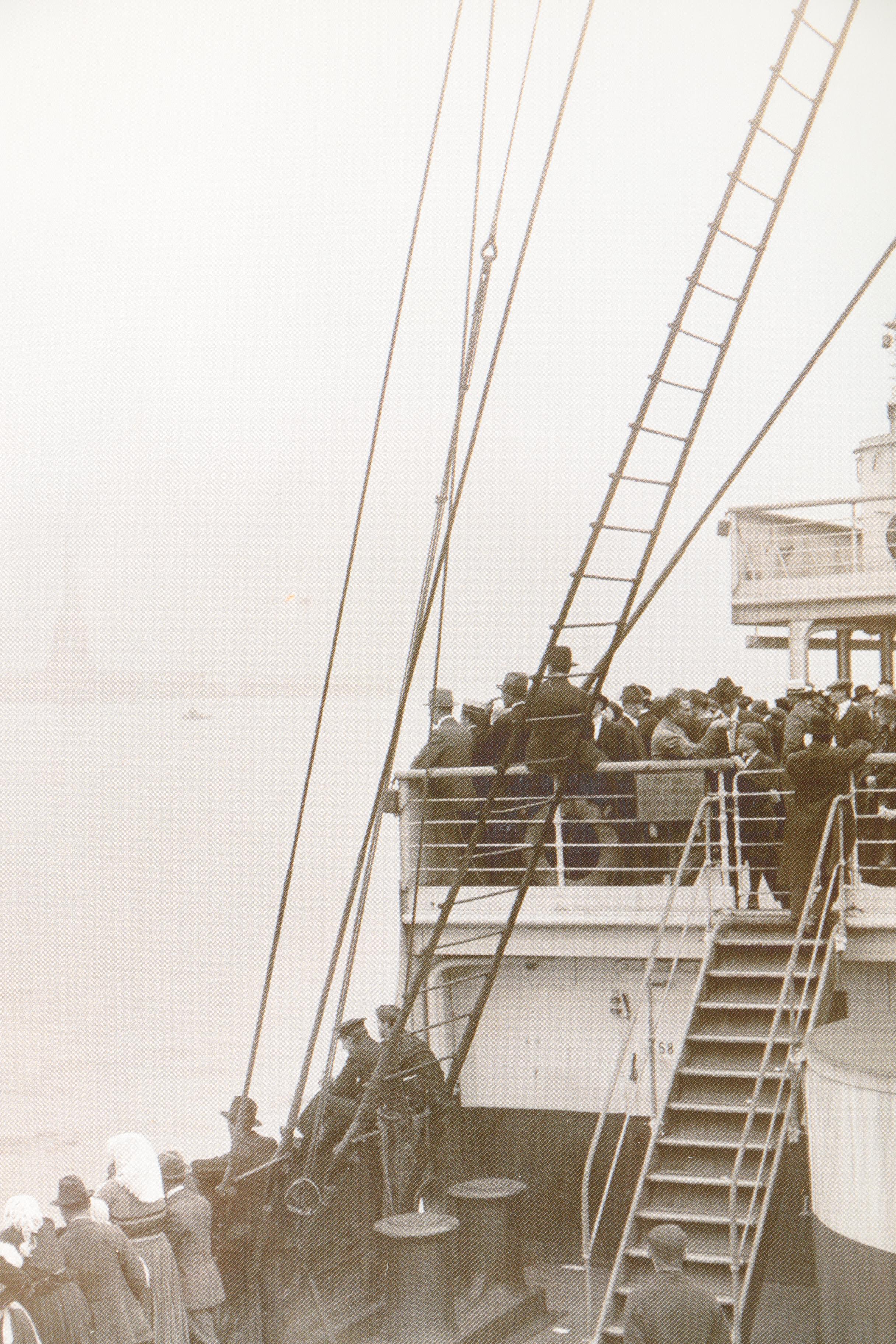 Offset Lithograph With Postage Stamps "The Great Voyage: Immigration to America"