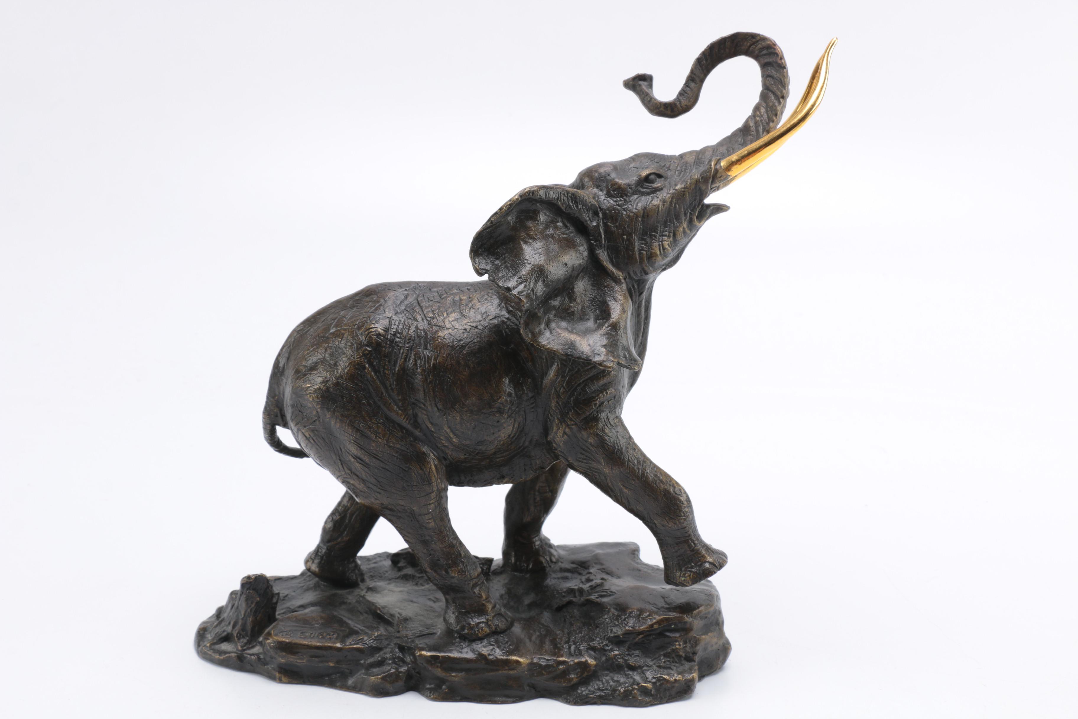 Elephant Figurines Including "Giant of the Serengeti"