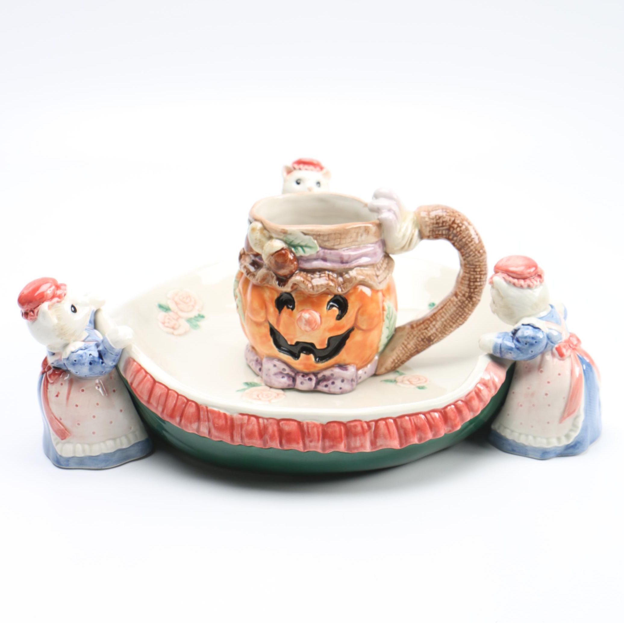Pumpkin Mug and Cat Maid Basin from FF Japan