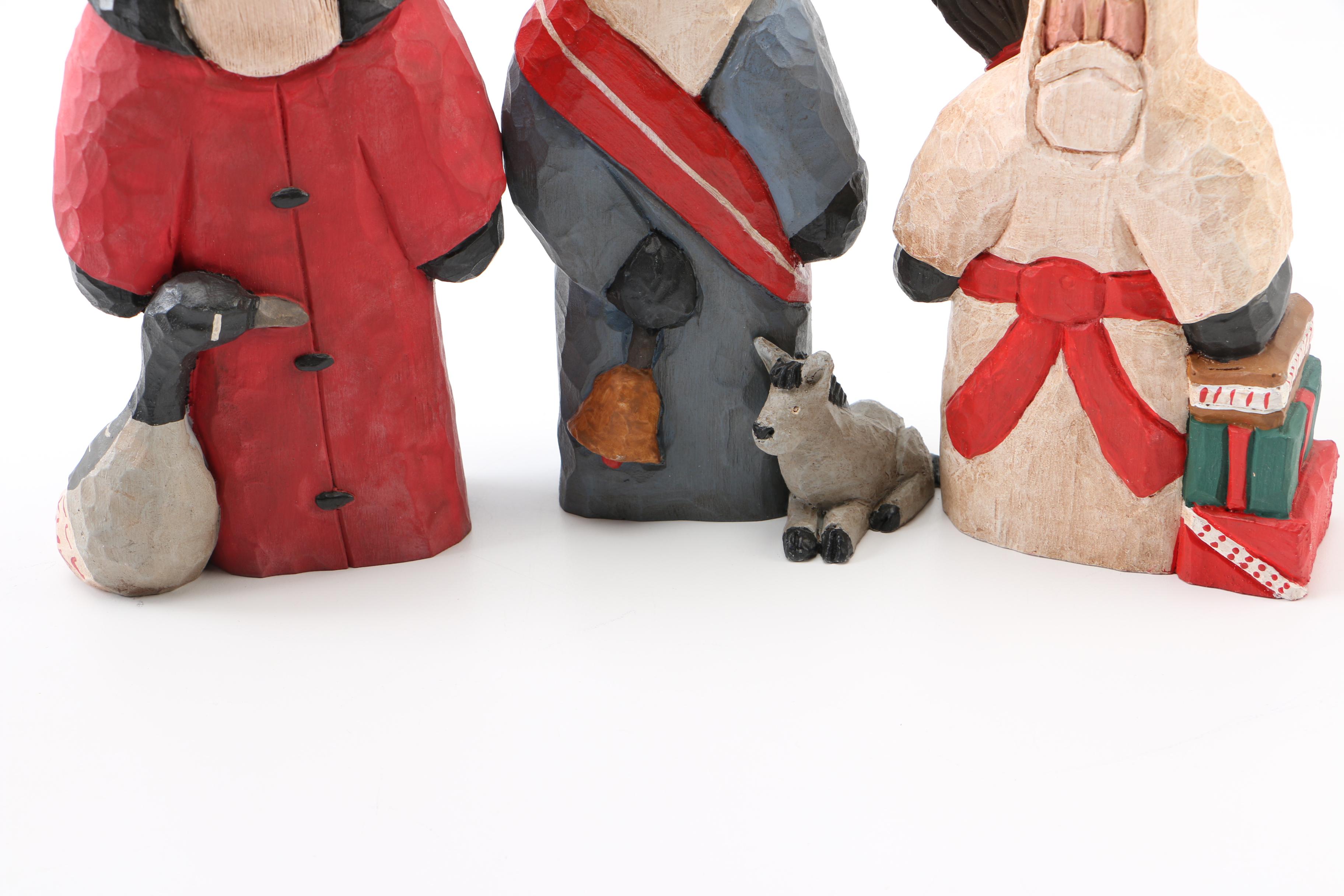Santa Claus and Nativity Figurines