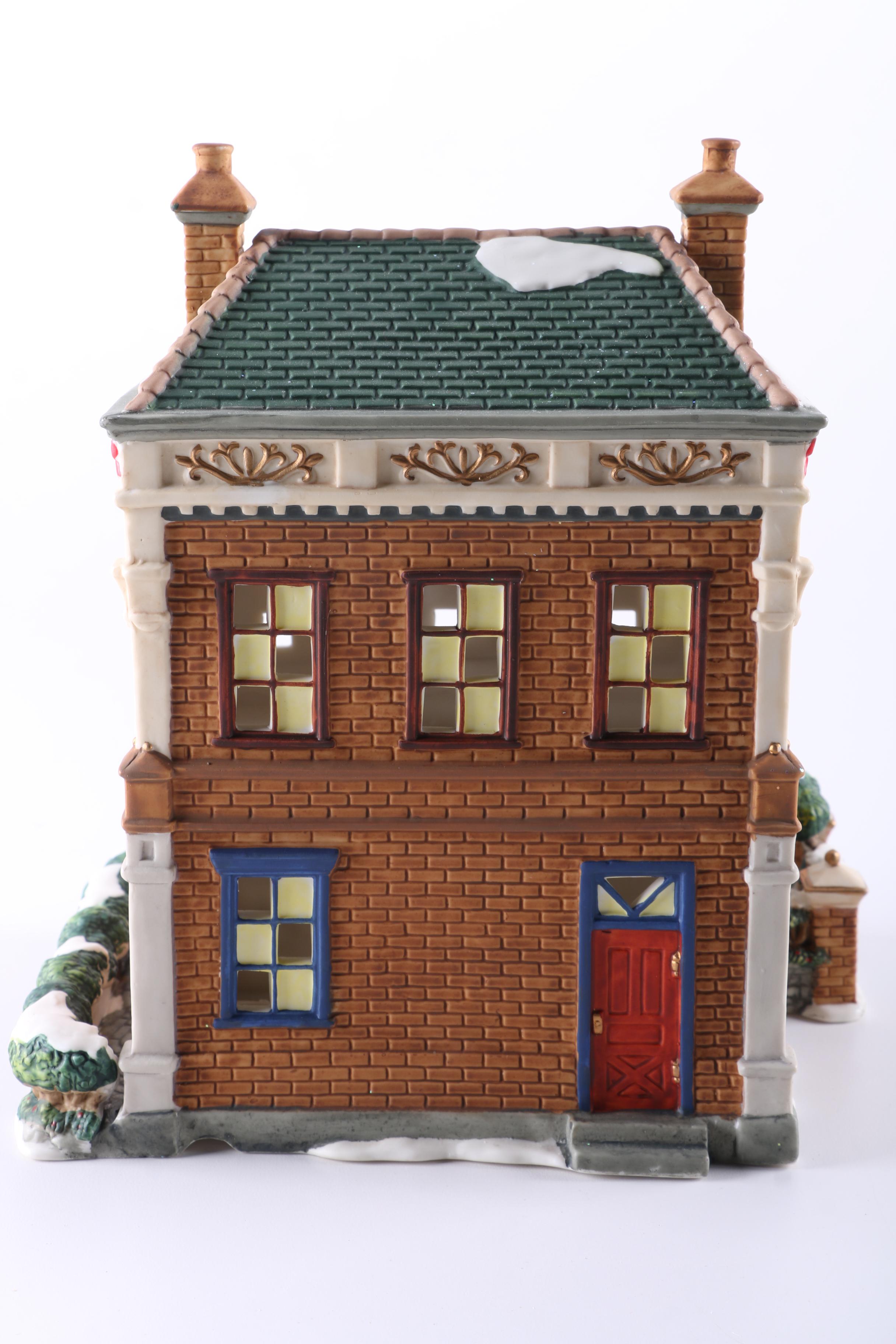 Christmas Village Ceramic Light-Up Churches and Shop Building