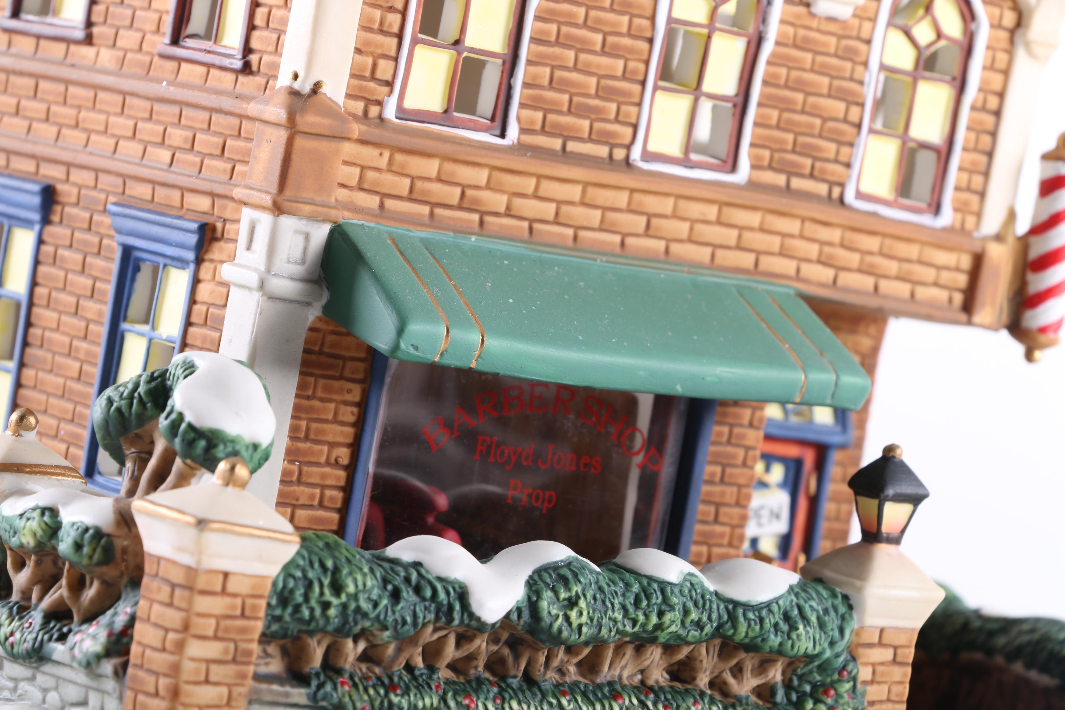 Christmas Village Ceramic Light-Up Churches and Shop Building