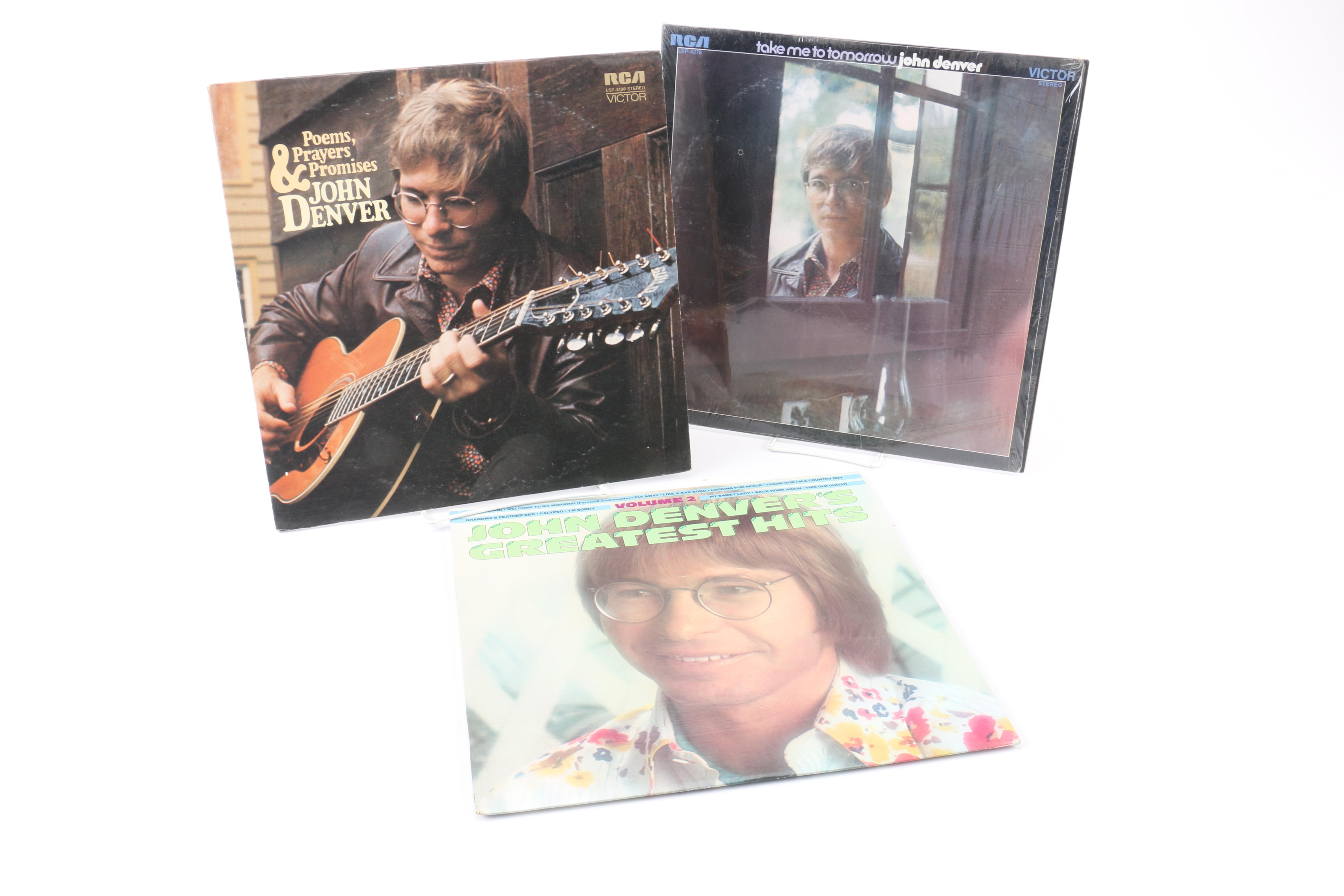 Vintage Jazz and Folk Records Including Boogaloo Joe Jones and John Denver