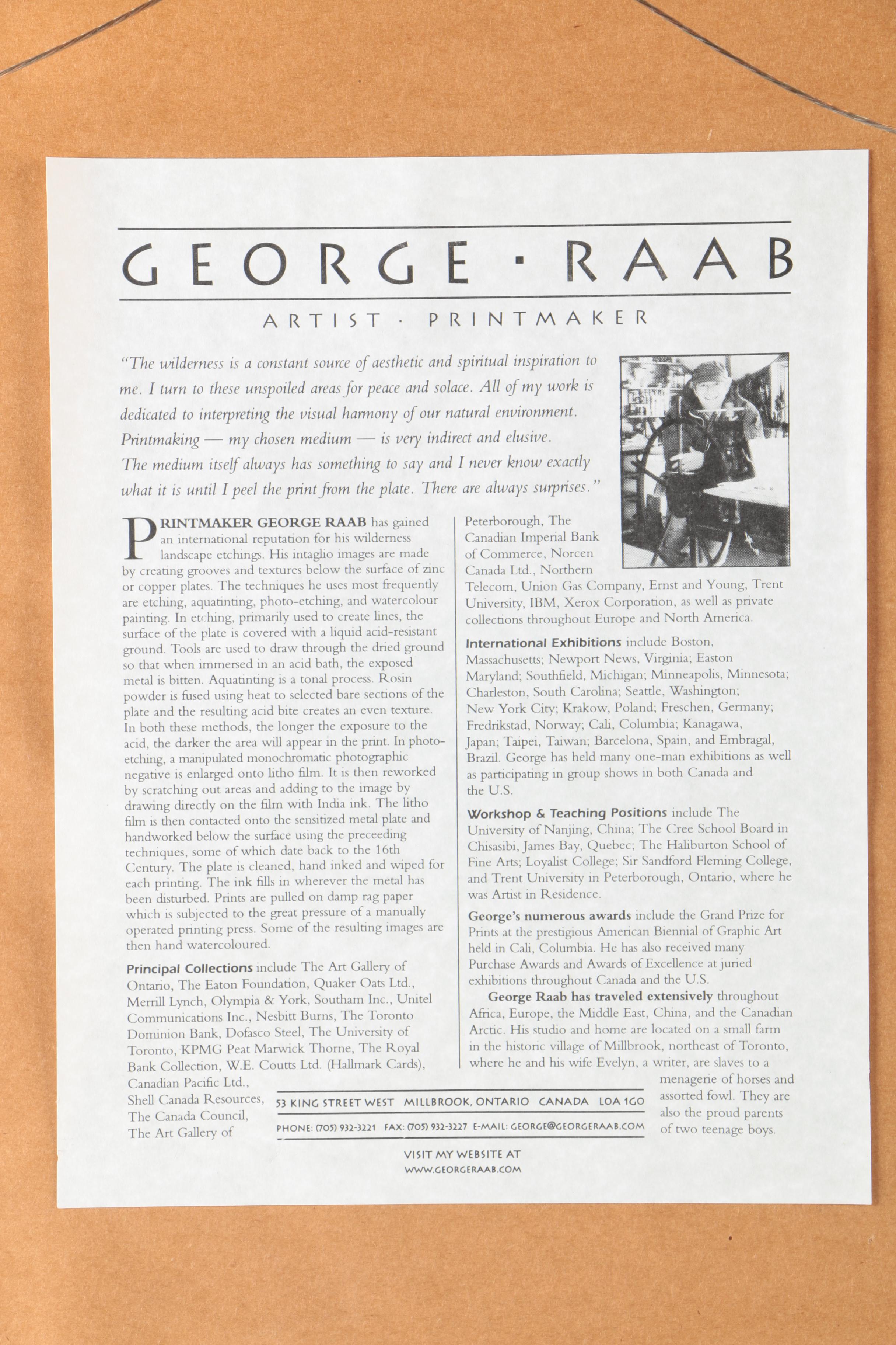 George Raab Limited Edition Wilderness Etchings