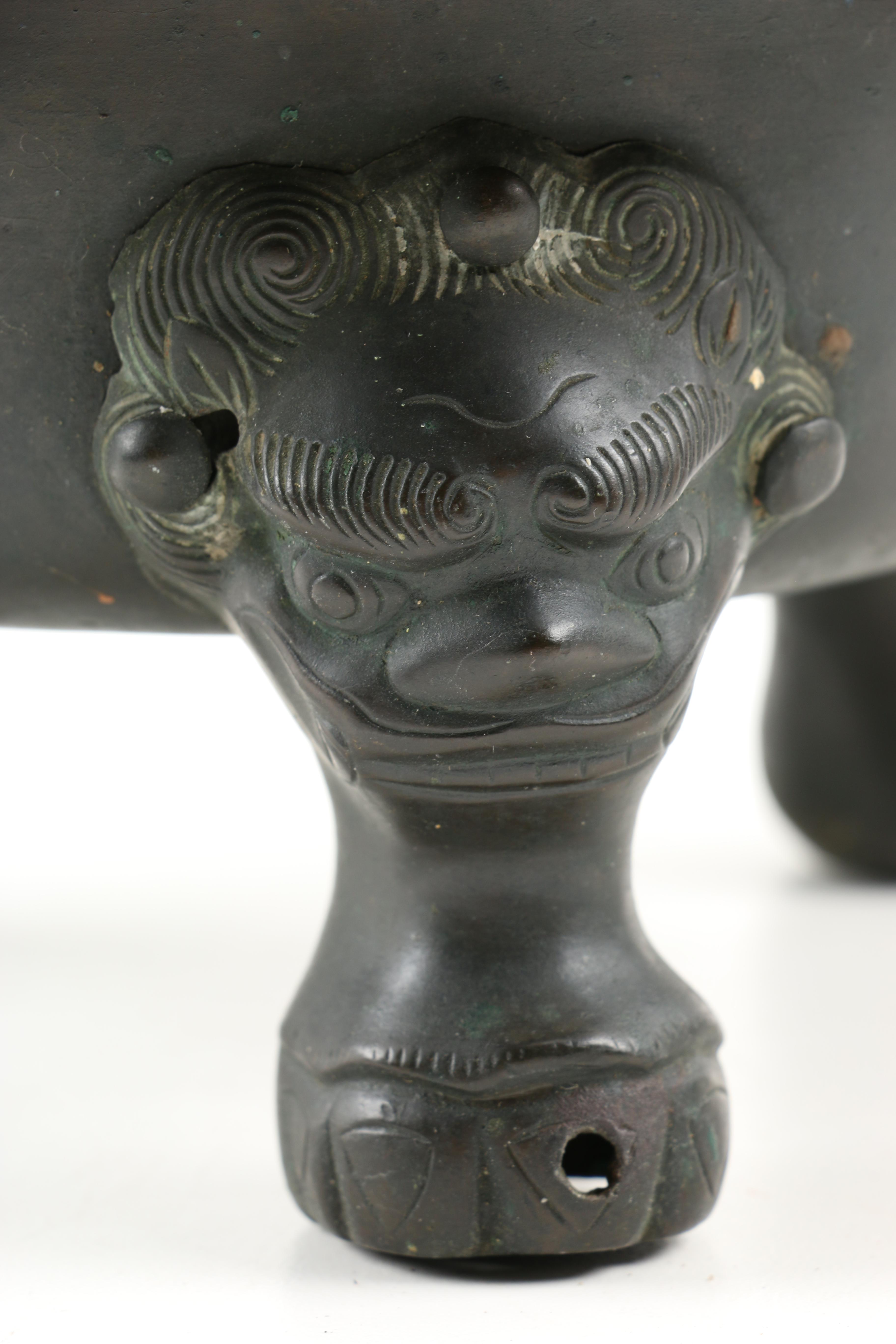 Antique Bronze Chinese Footed Bowl