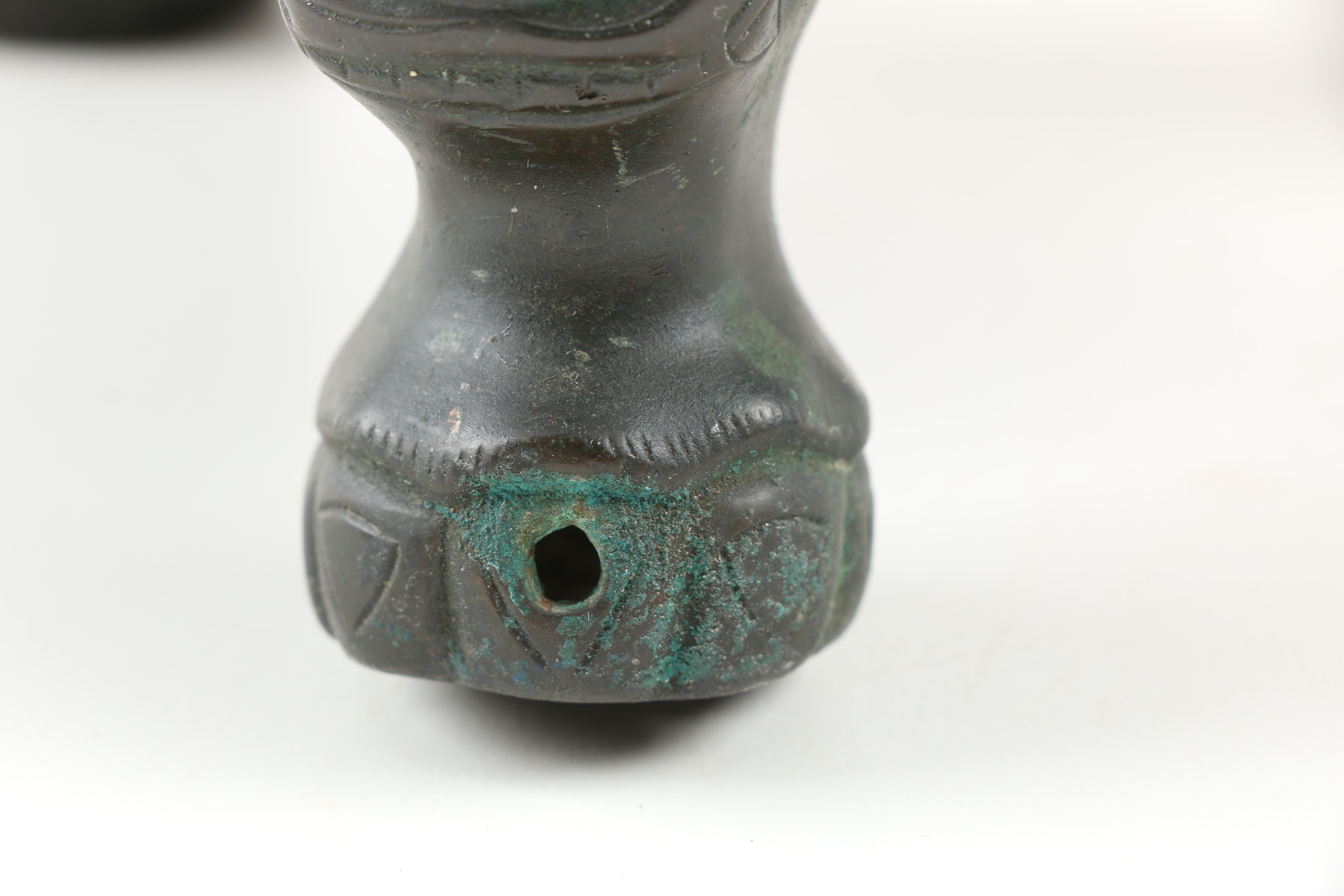 Antique Bronze Chinese Footed Bowl