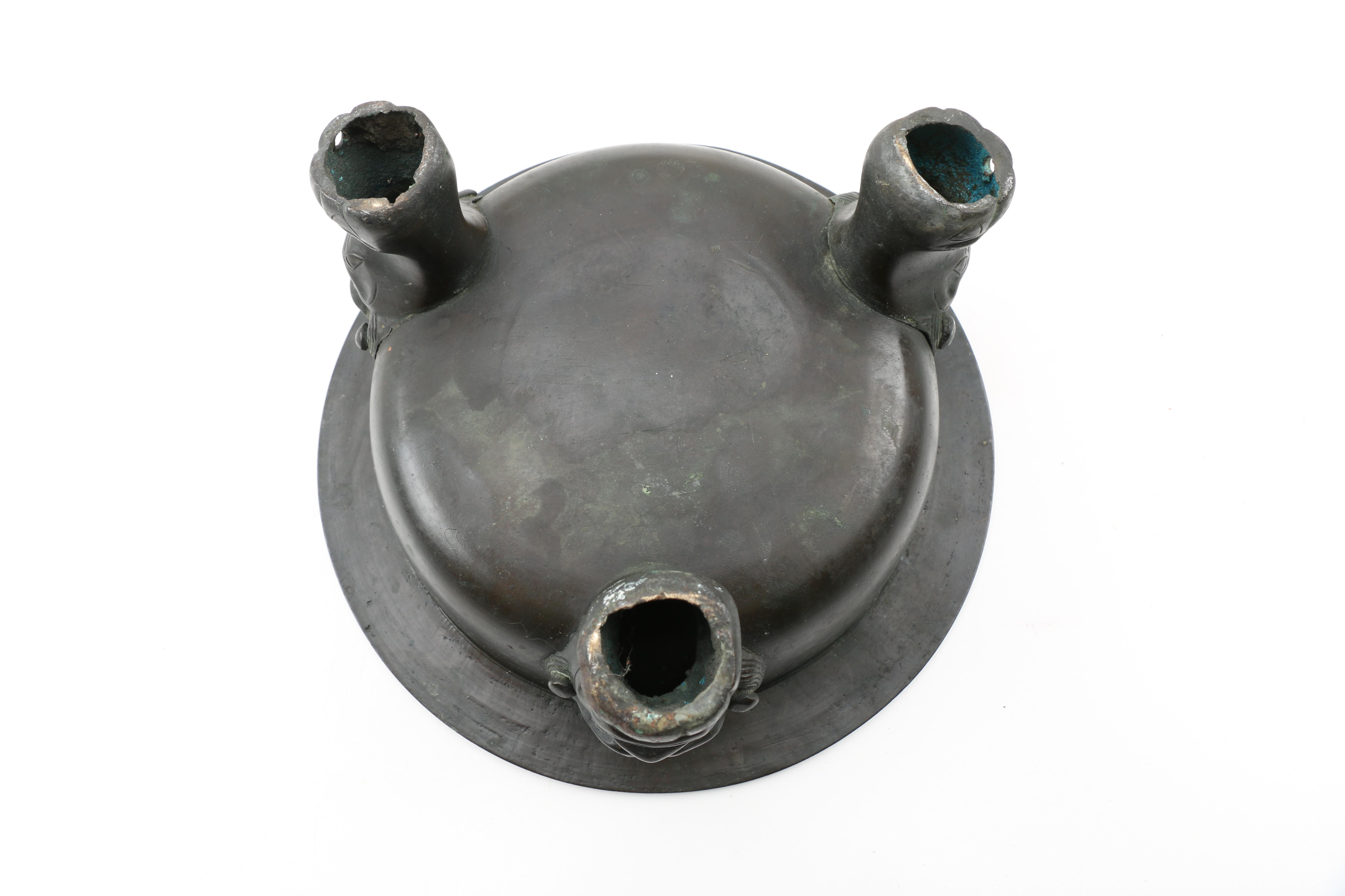 Antique Bronze Chinese Footed Bowl