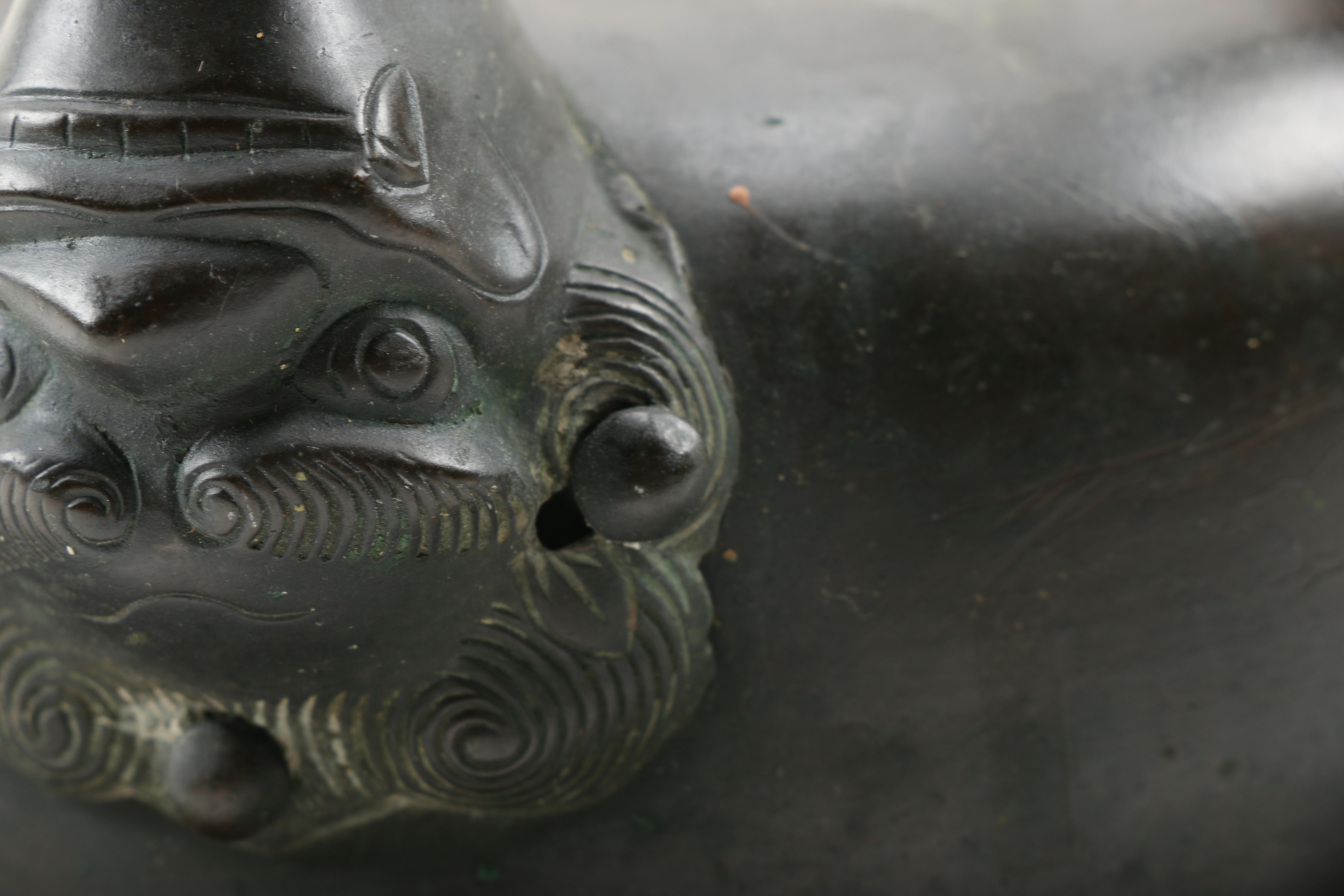 Antique Bronze Chinese Footed Bowl