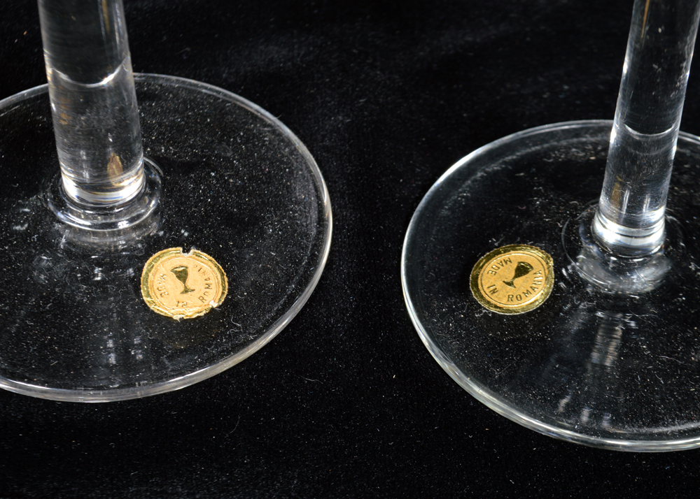 Romanian Crystal Decanter and Glasses