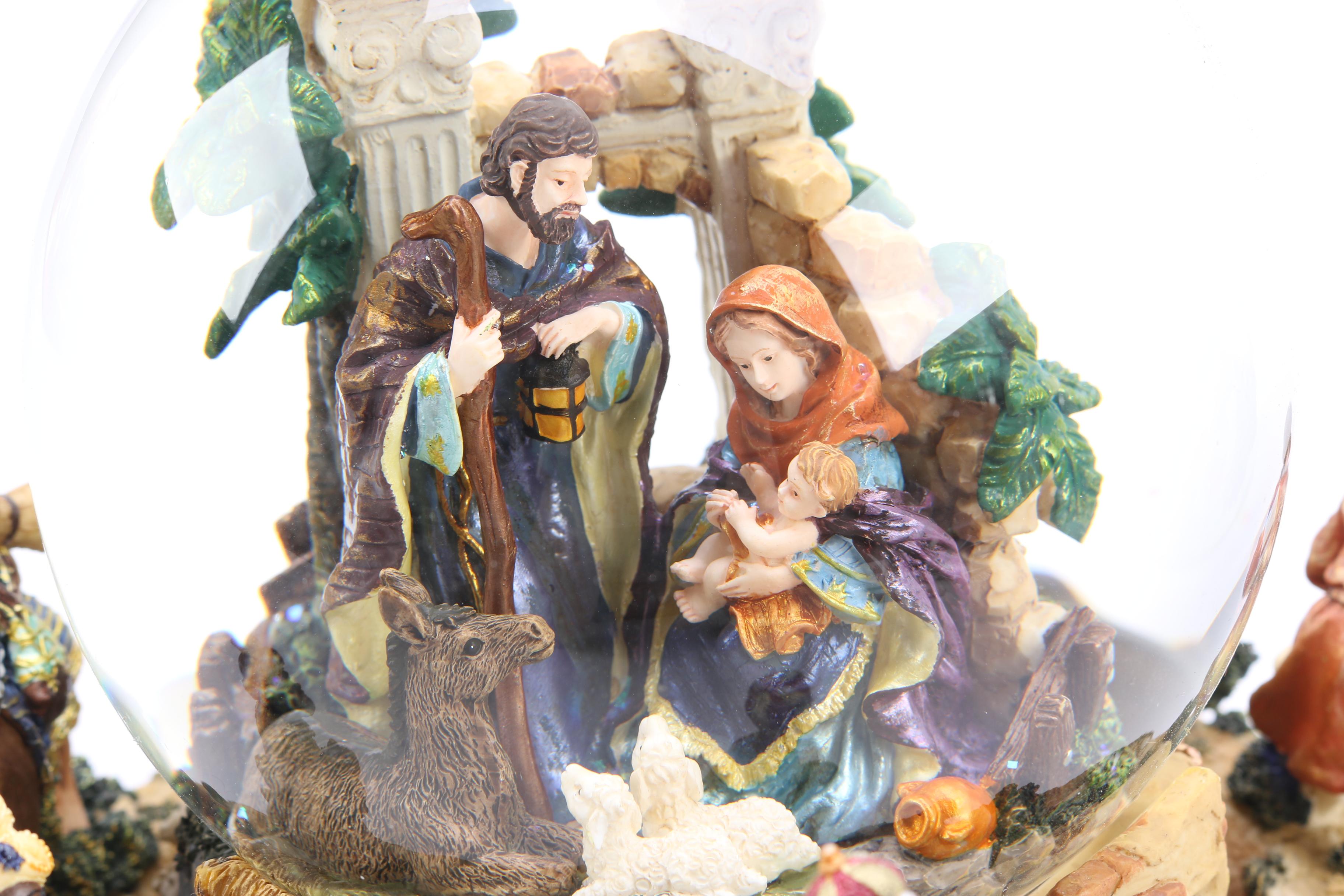 Two Kirkland Signature Musical Water globes