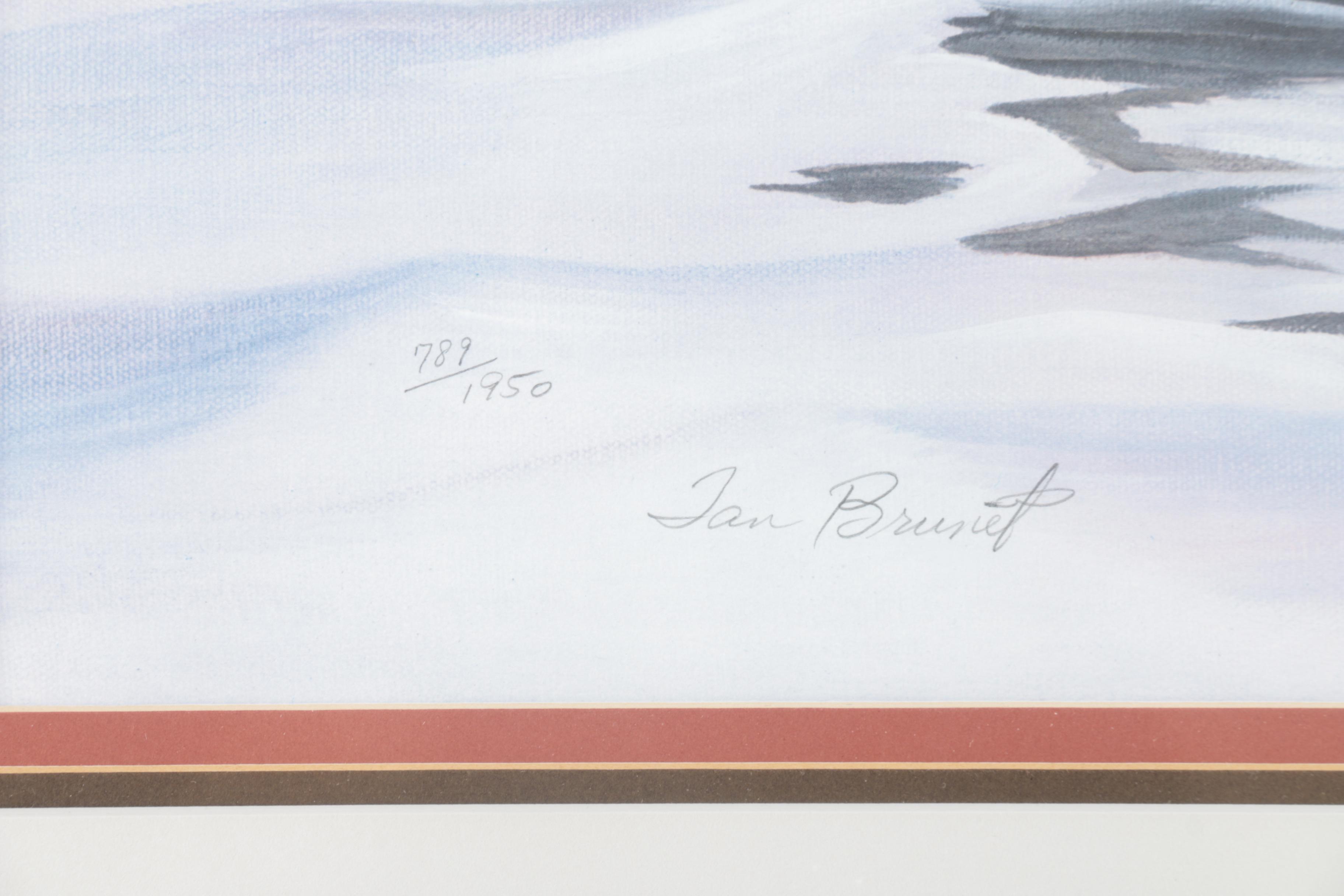 Tan Brunet Limited Edition Offset Lithographs "Foggy Flat Pintails" and "Canvasback: King of the Divers"