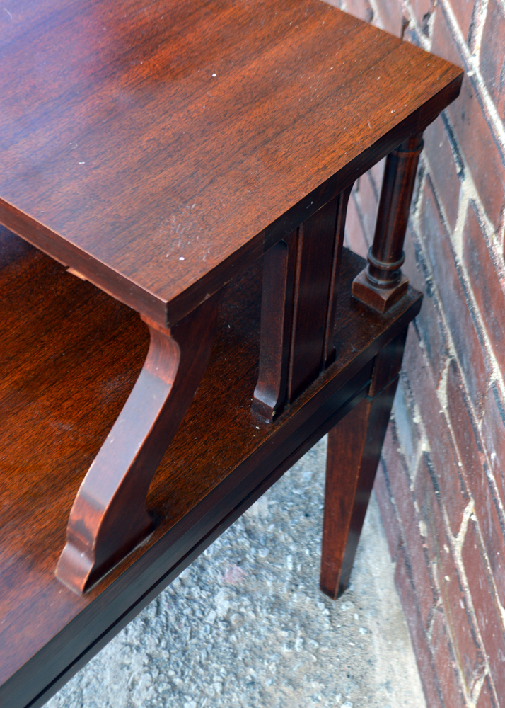 Vintage Mahogany Step-Back Table by Mersman