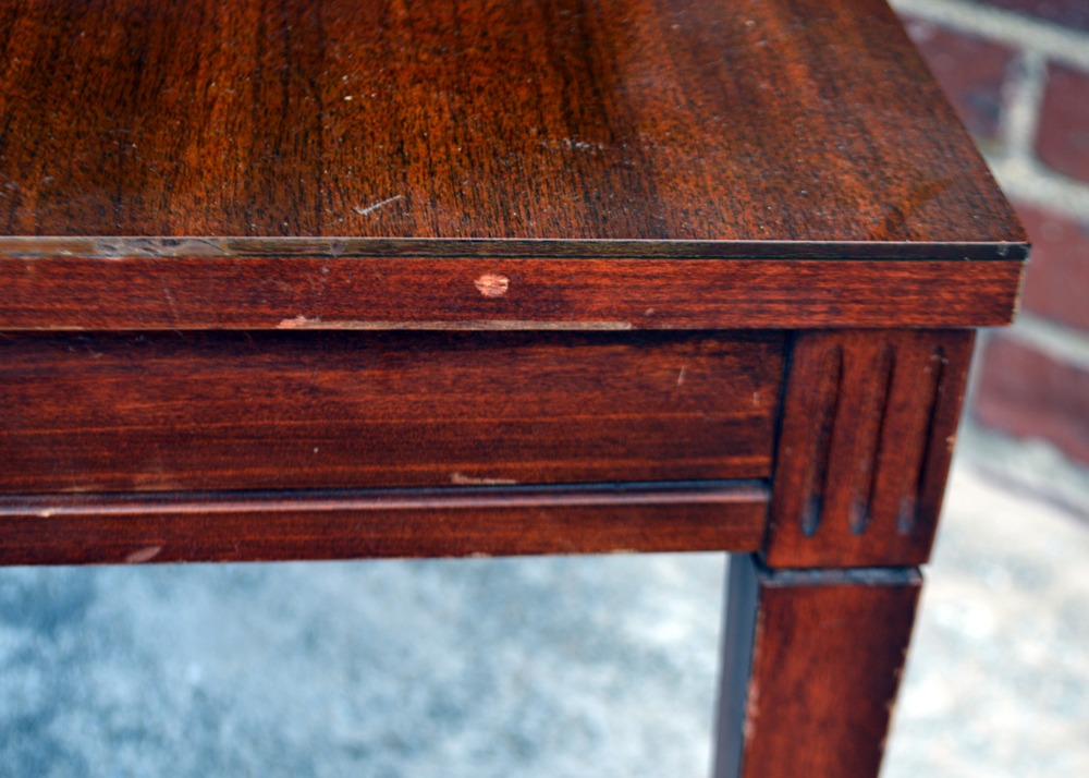 Vintage Mahogany Step-Back Table by Mersman