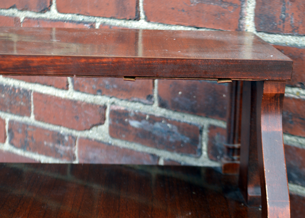 Vintage Mahogany Step-Back Table by Mersman