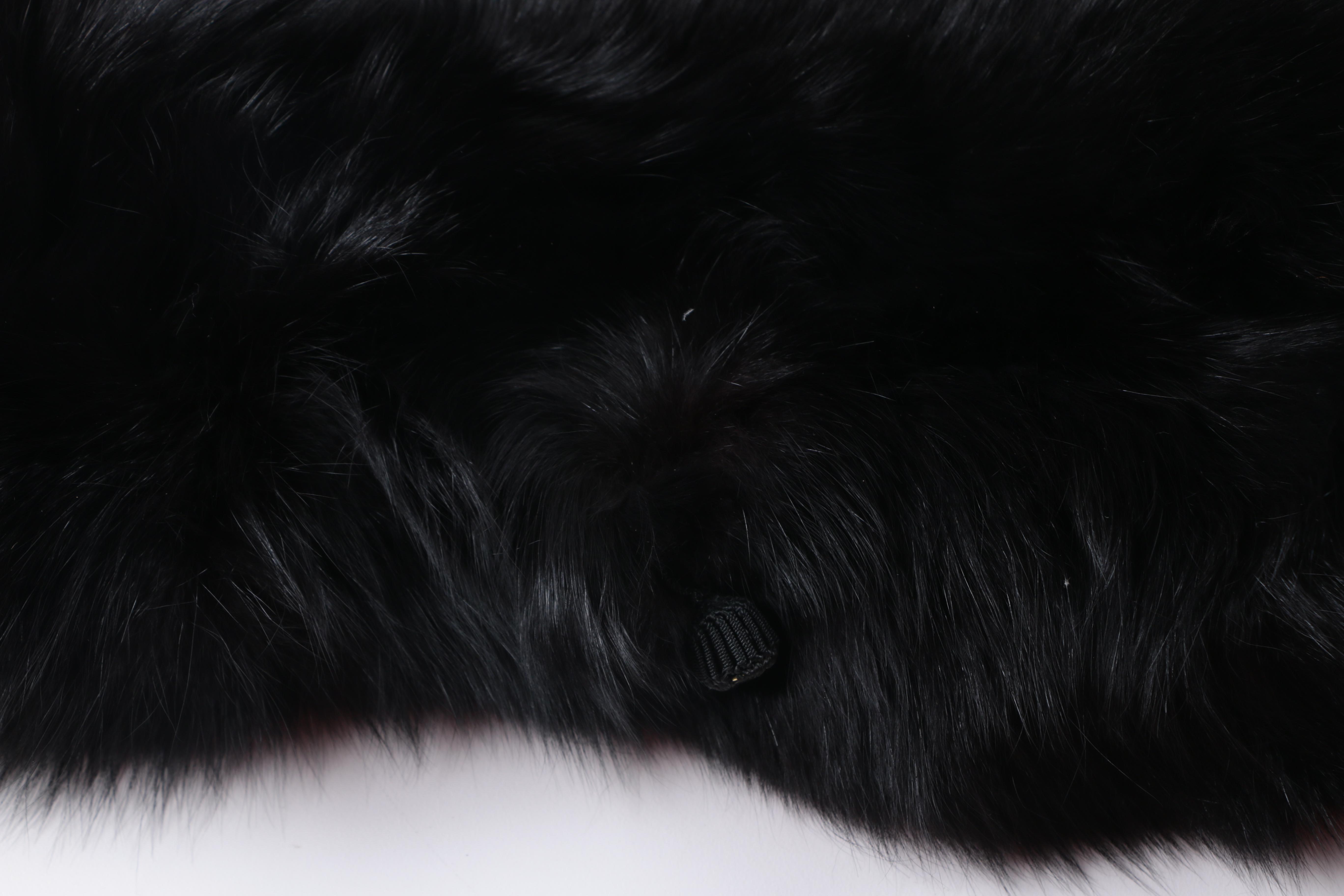 Vintage Black Fox Fur Stole