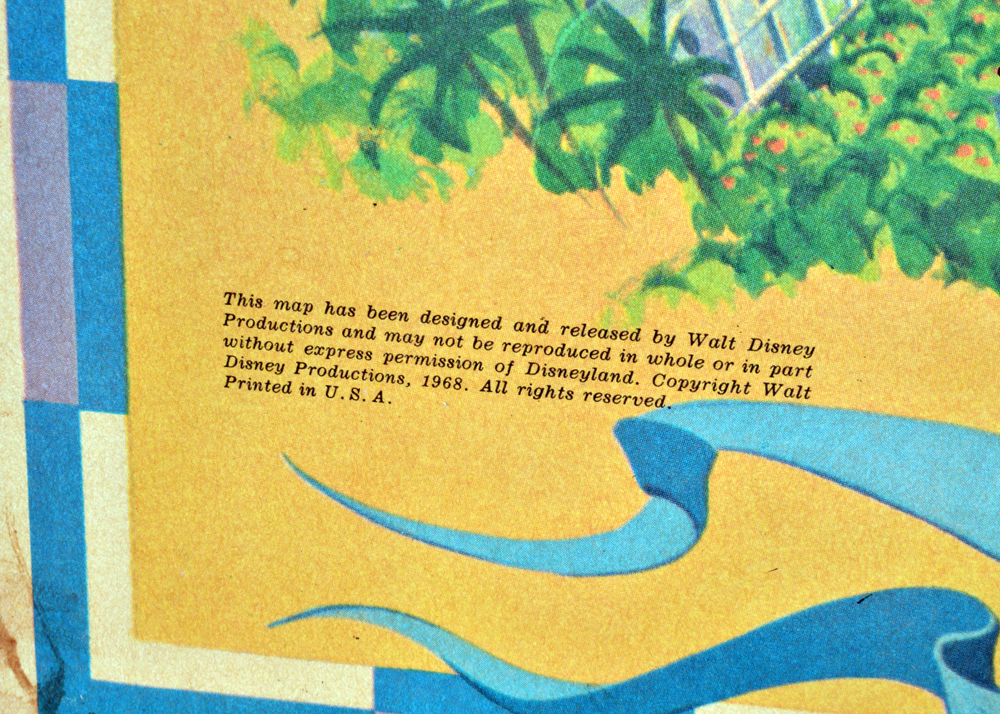 1968 Disneyland Theme Park Map