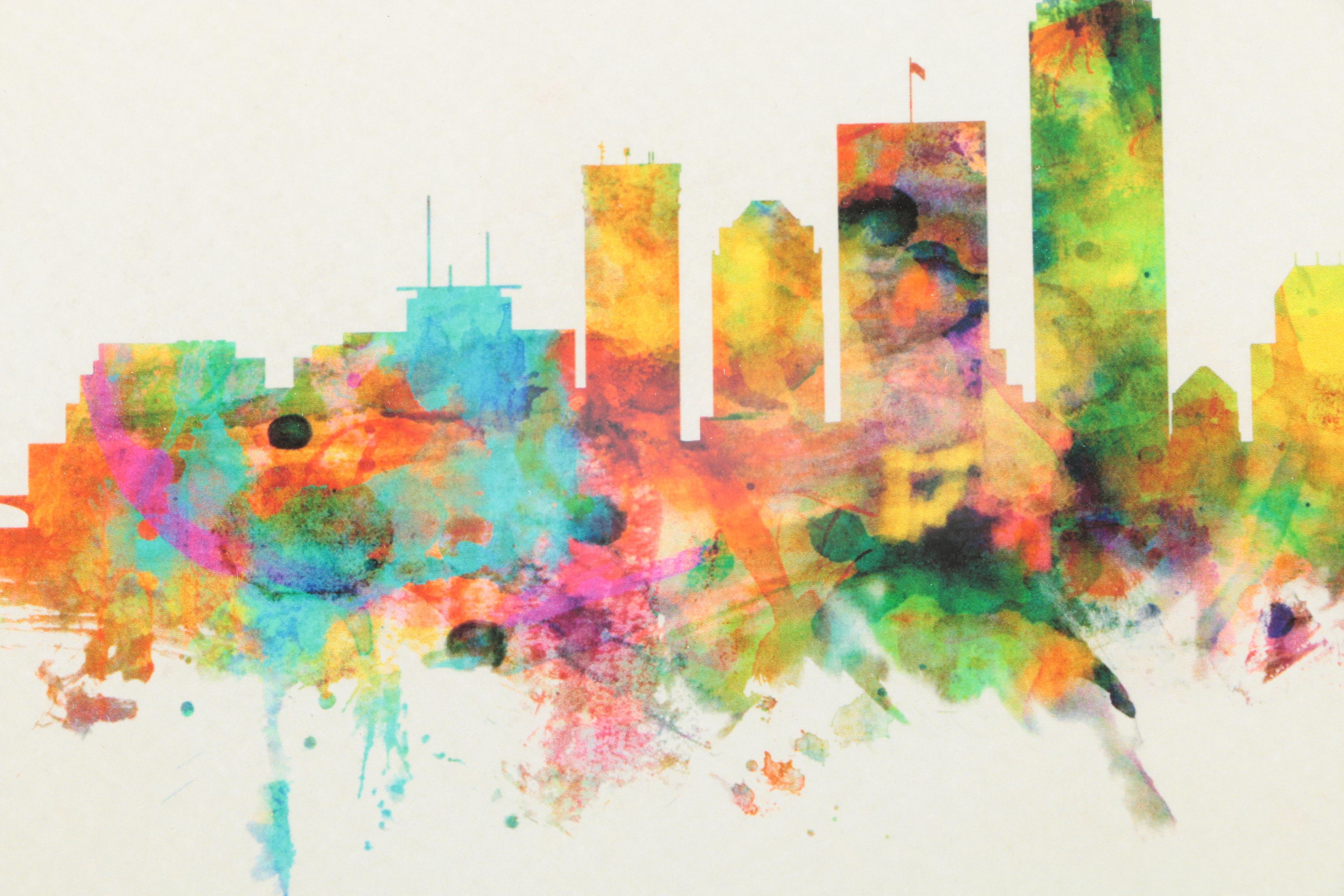 Giclée Print After Michael Tompsett's "Indianapolis, Indiana Skyline"