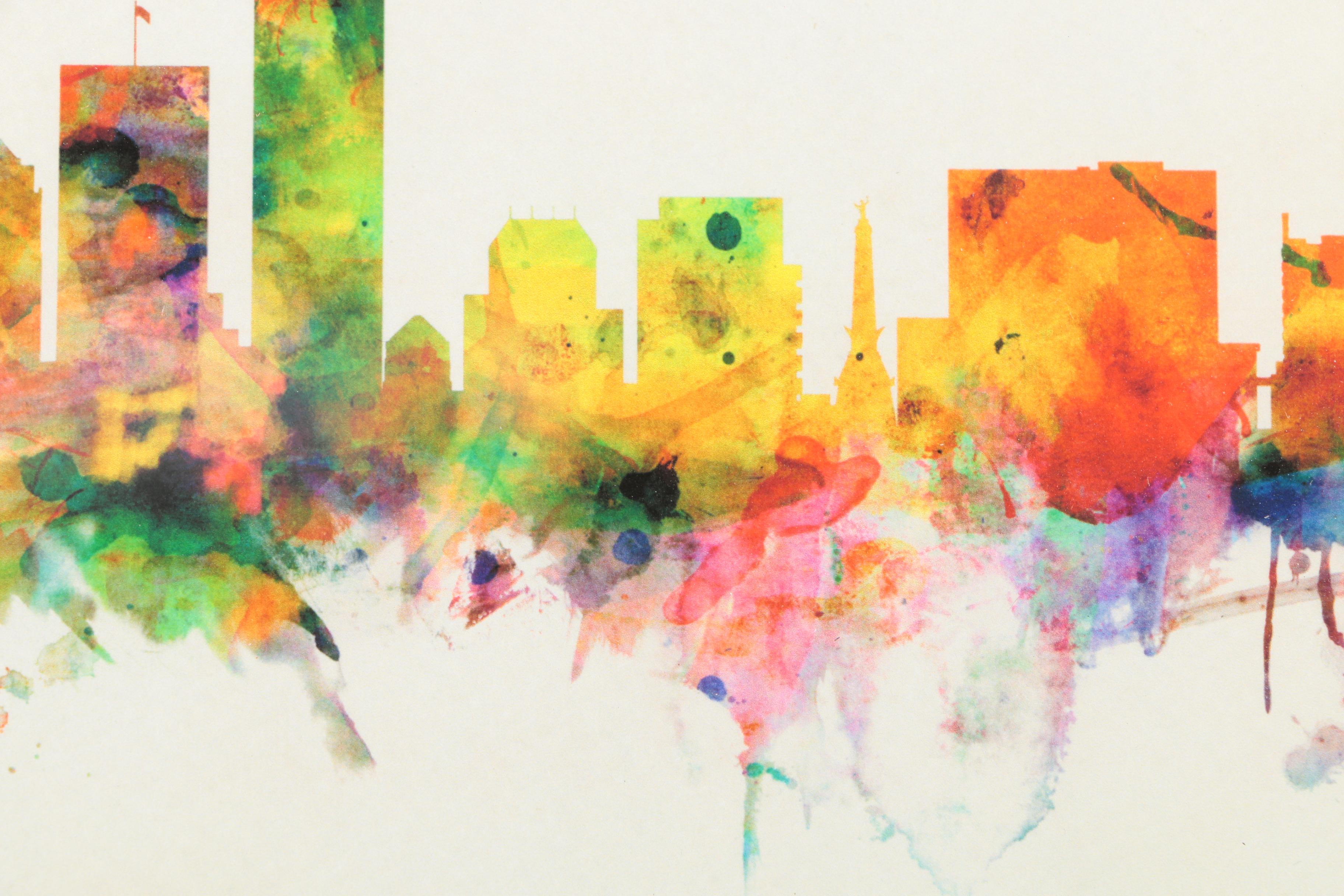 Giclée Print After Michael Tompsett's "Indianapolis, Indiana Skyline"