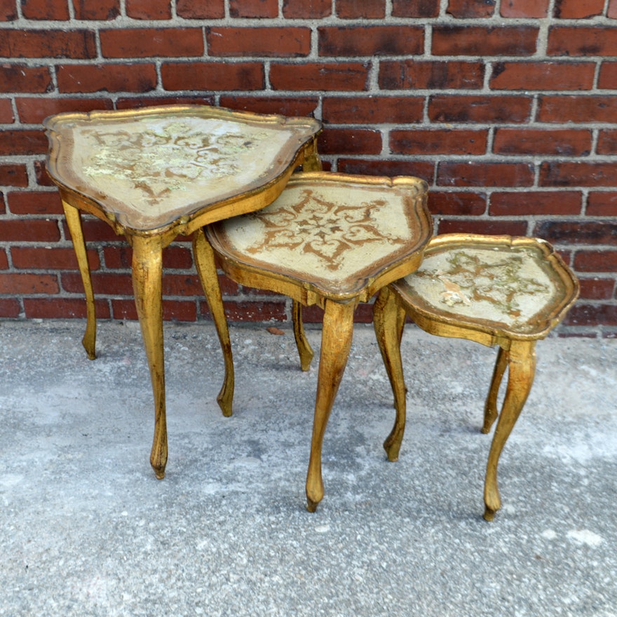 Vintage Italian Renaissance Style Nesting Tables