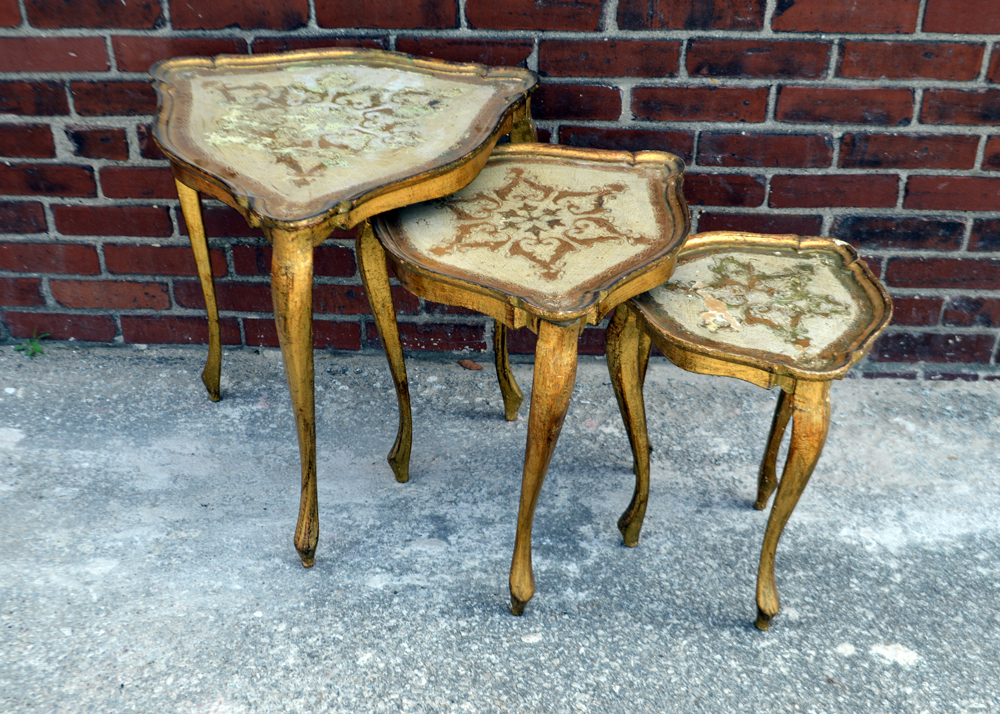 Vintage Italian Renaissance Style Nesting Tables
