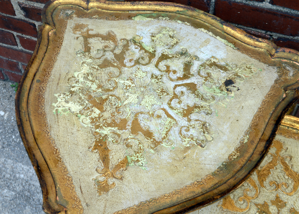 Vintage Italian Renaissance Style Nesting Tables