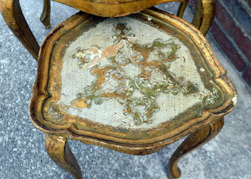 Vintage Italian Renaissance Style Nesting Tables