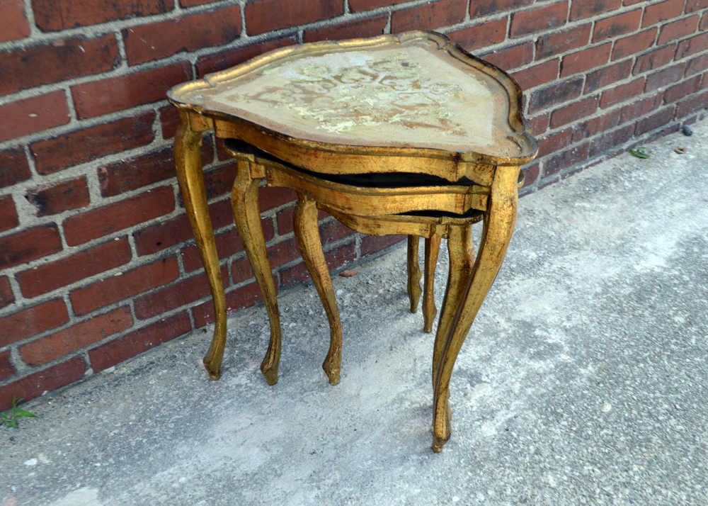 Vintage Italian Renaissance Style Nesting Tables