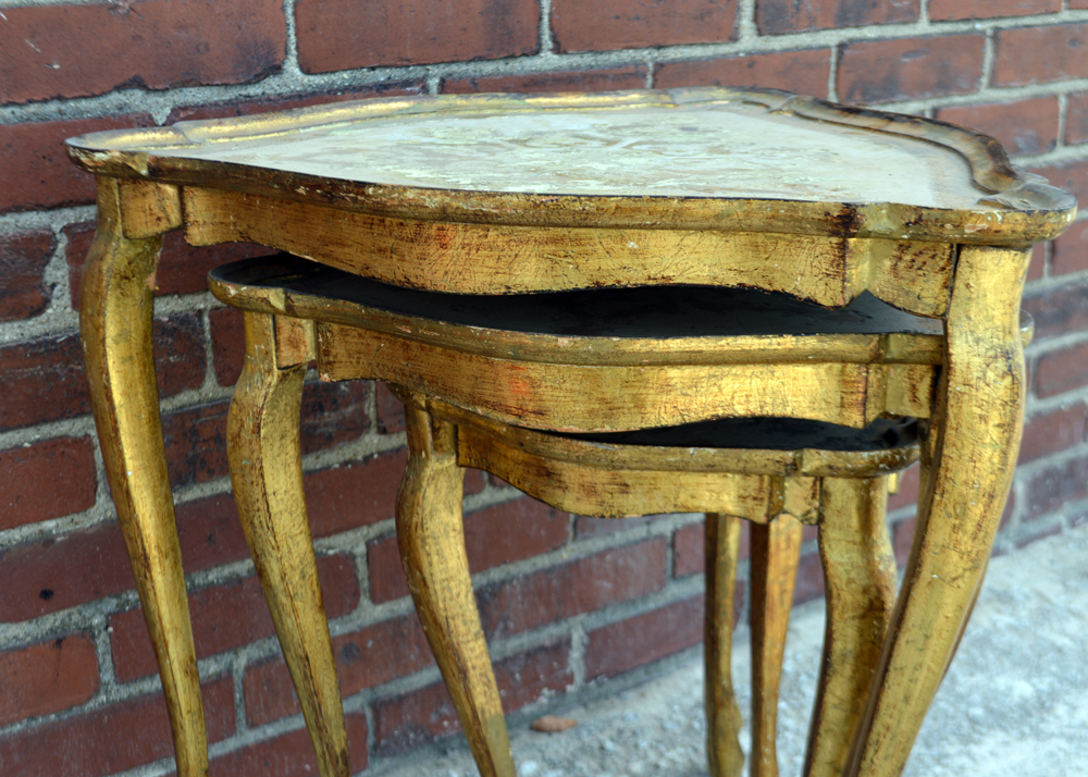 Vintage Italian Renaissance Style Nesting Tables