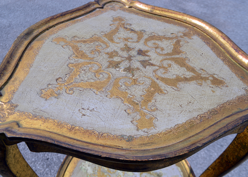 Vintage Italian Renaissance Style Nesting Tables