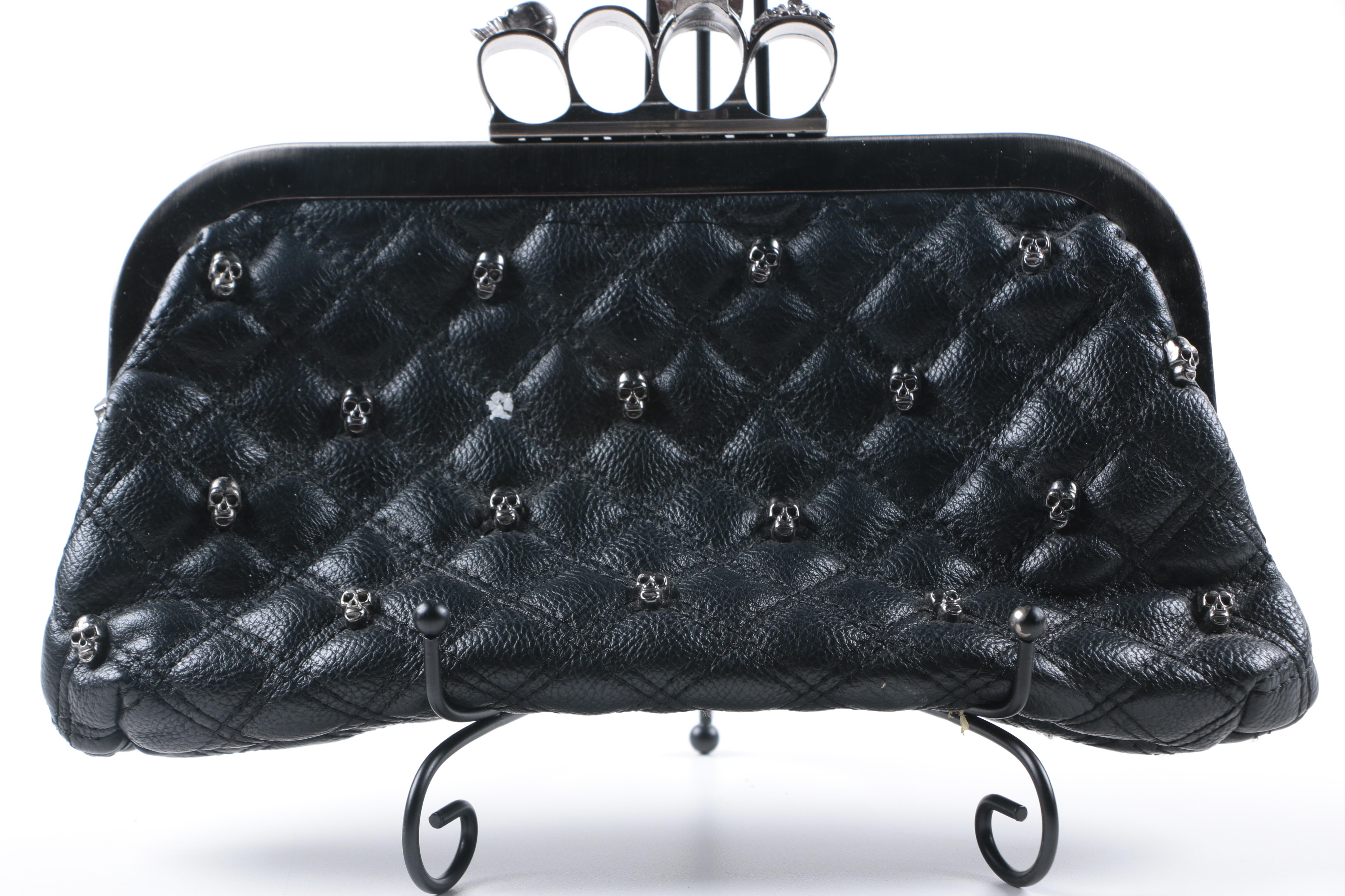 Leather Purses With Skull Embellishments